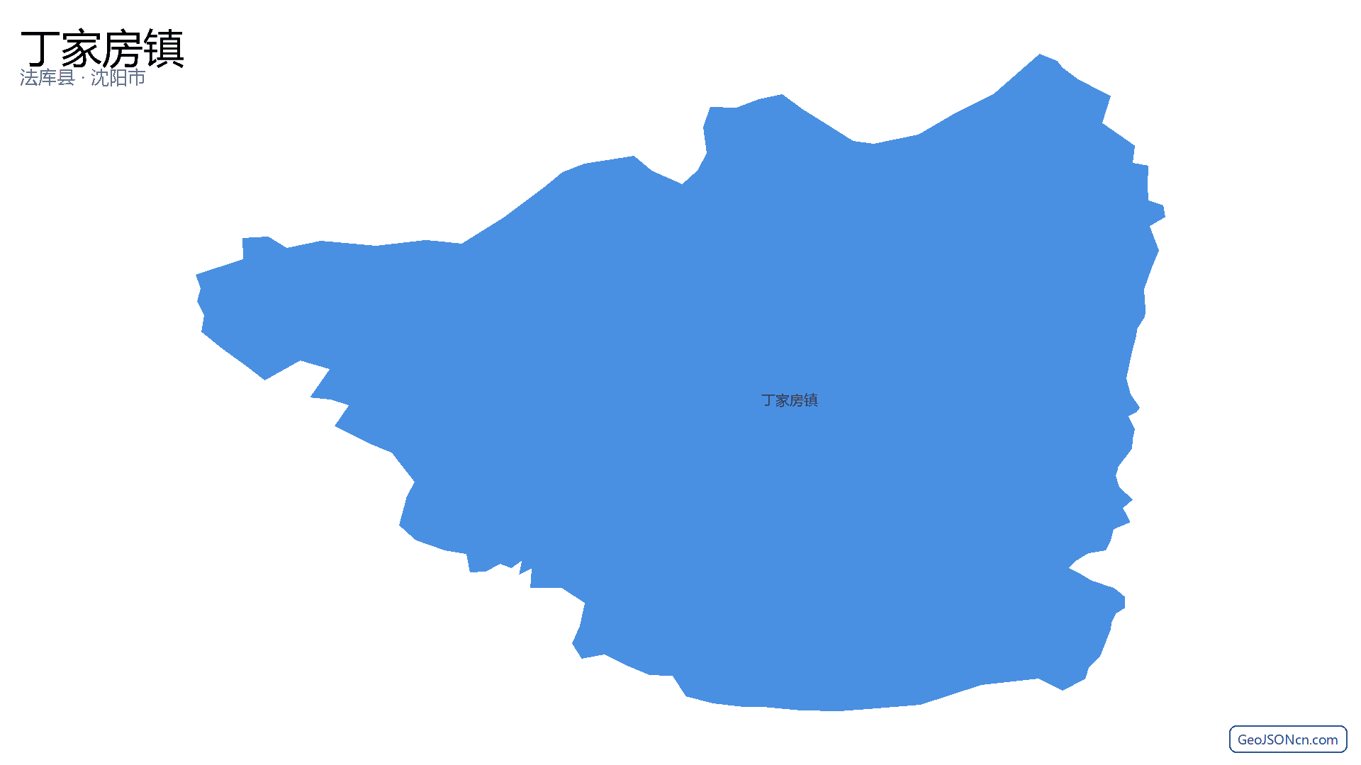丁家房镇行政区划边界地图（法库县·沈阳市）,提供GeoJSON、SHP矢量边界数据下载及高清地图大图(PNG/JPG) - GeoJSONcn.com