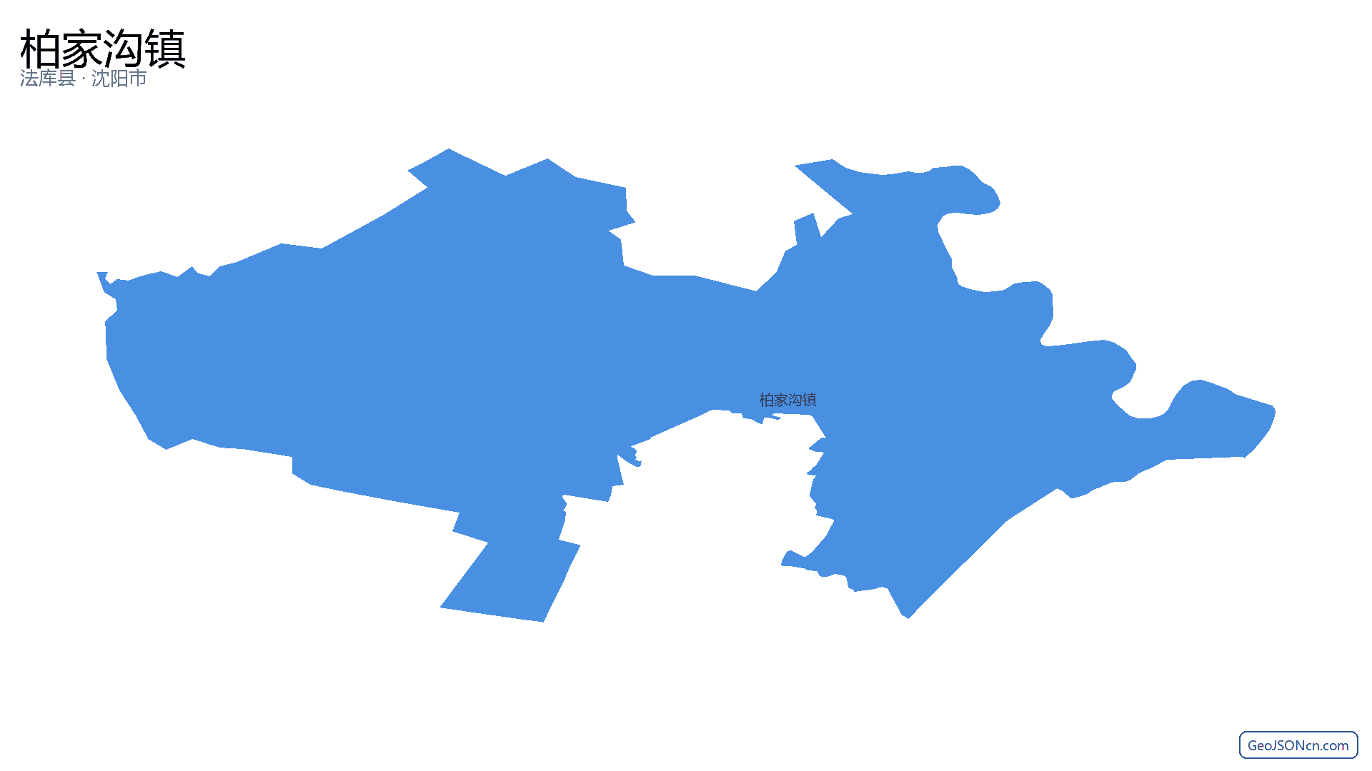柏家沟镇行政区划边界地图(法库县·沈阳市),提供GeoJSON、SHP矢量边界数据下载及高清地图大图(PNG/JPG) - GeoJSONcn.com