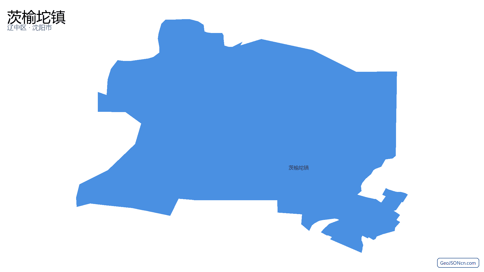 茨榆坨镇行政区划边界地图（辽中区·沈阳市）,提供GeoJSON、SHP矢量边界数据下载及高清地图大图(PNG/JPG) - GeoJSONcn.com