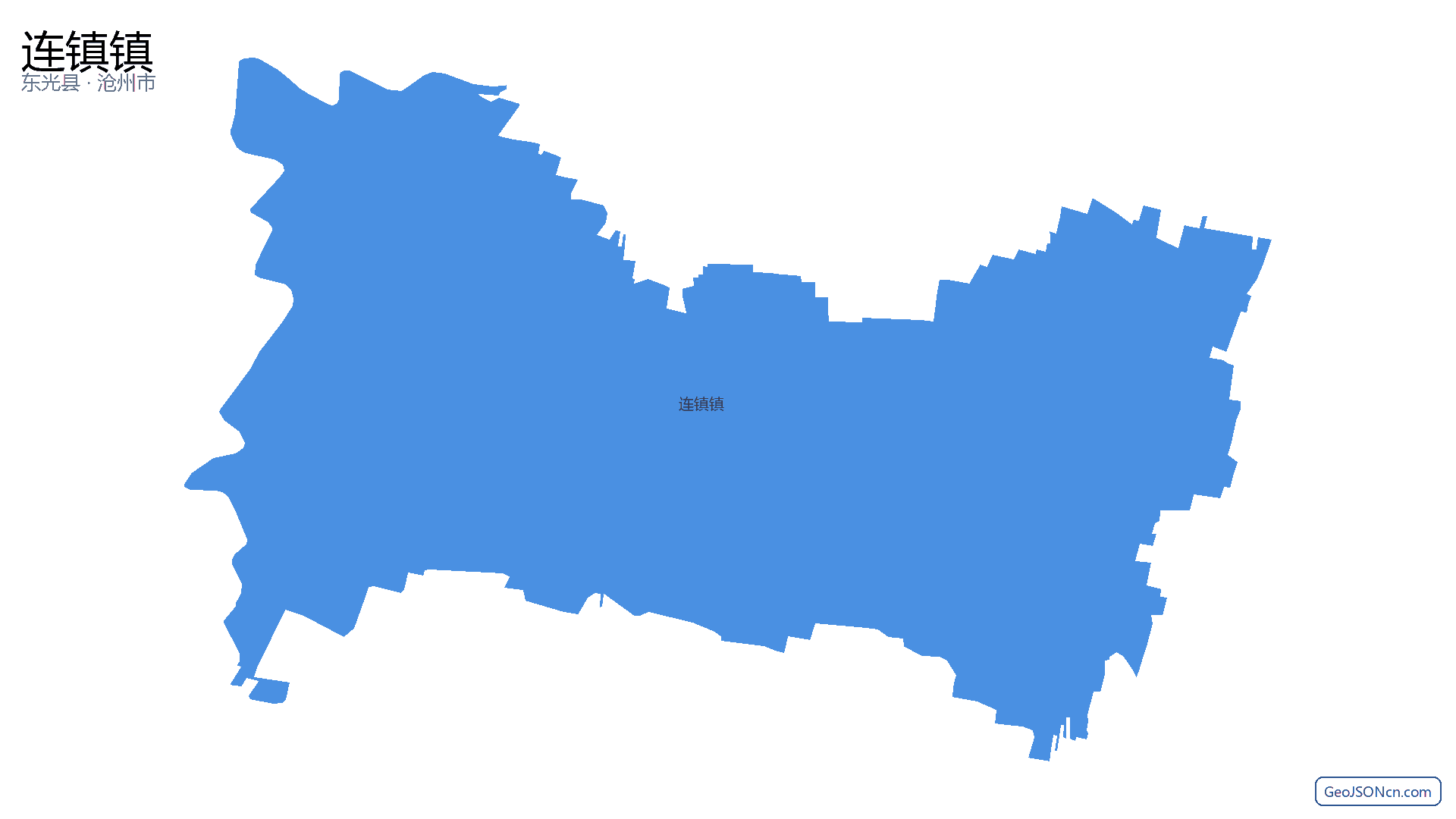 连镇镇行政区划边界地图(东光县·沧州市),提供GeoJSON、SHP矢量边界数据下载及高清地图大图(PNG/JPG) - GeoJSONcn.com