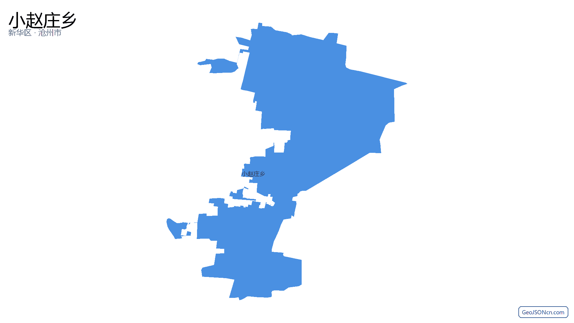小赵庄乡行政区划边界地图(新华区·沧州市),提供GeoJSON、SHP矢量边界数据下载及高清地图大图(PNG/JPG) - GeoJSONcn.com
