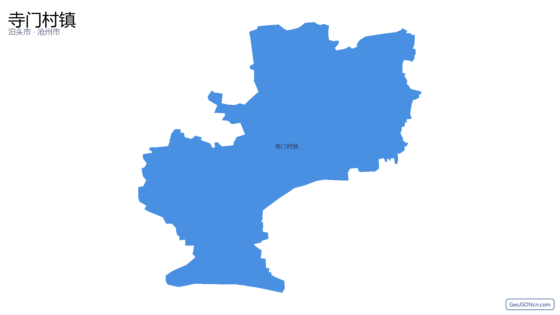 寺门村镇行政区划边界地图（泊头市·沧州市）,提供GeoJSON、SHP矢量边界数据下载及高清地图大图(PNG/JPG) - GeoJSONcn.com