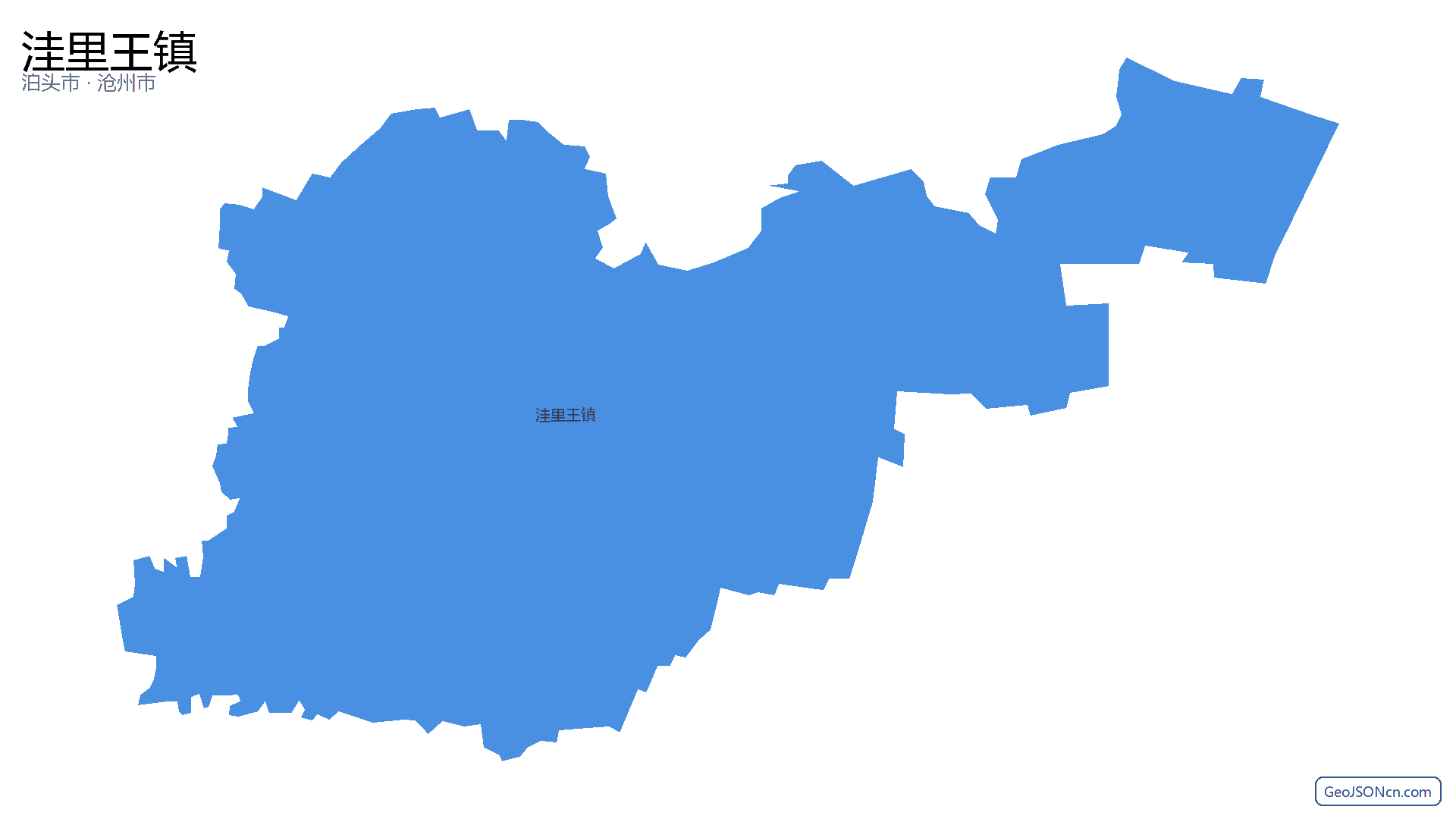 洼里王镇行政区划边界地图（泊头市·沧州市）,提供GeoJSON、SHP矢量边界数据下载及高清地图大图(PNG/JPG) - GeoJSONcn.com
