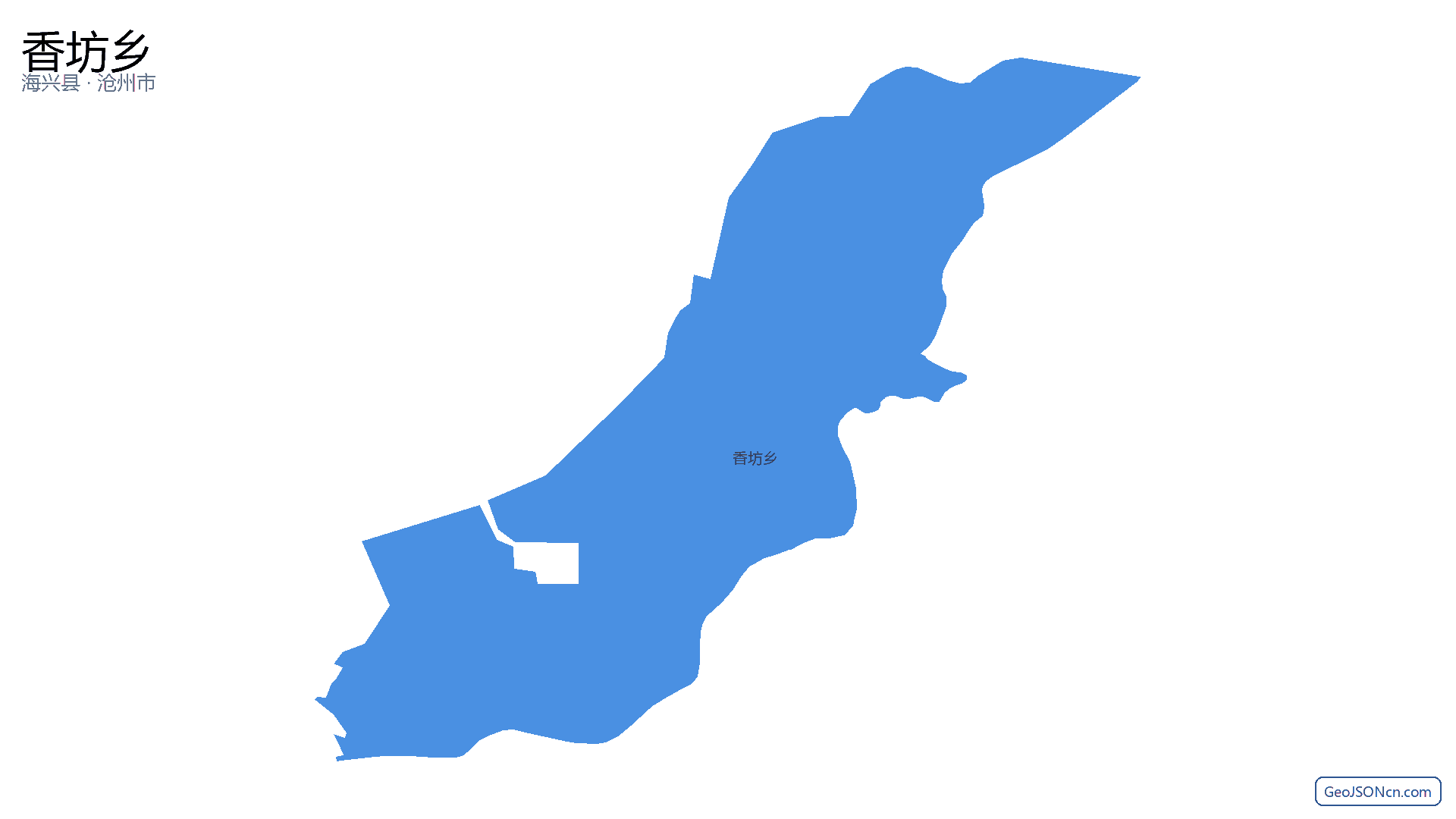 香坊乡行政区划边界地图（海兴县·沧州市）,提供GeoJSON、SHP矢量边界数据下载及高清地图大图(PNG/JPG) - GeoJSONcn.com