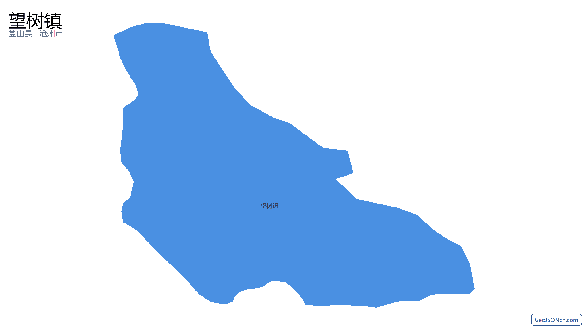 望树镇行政区划边界地图（盐山县·沧州市）,提供GeoJSON、SHP矢量边界数据下载及高清地图大图(PNG/JPG) - GeoJSONcn.com