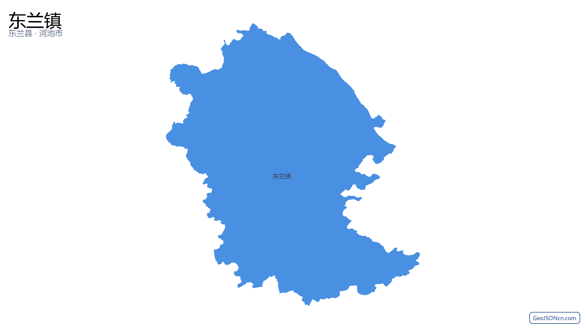 东兰镇行政区划边界地图(东兰县·河池市),提供GeoJSON、SHP矢量边界数据下载及高清地图大图(PNG/JPG) - GeoJSONcn.com