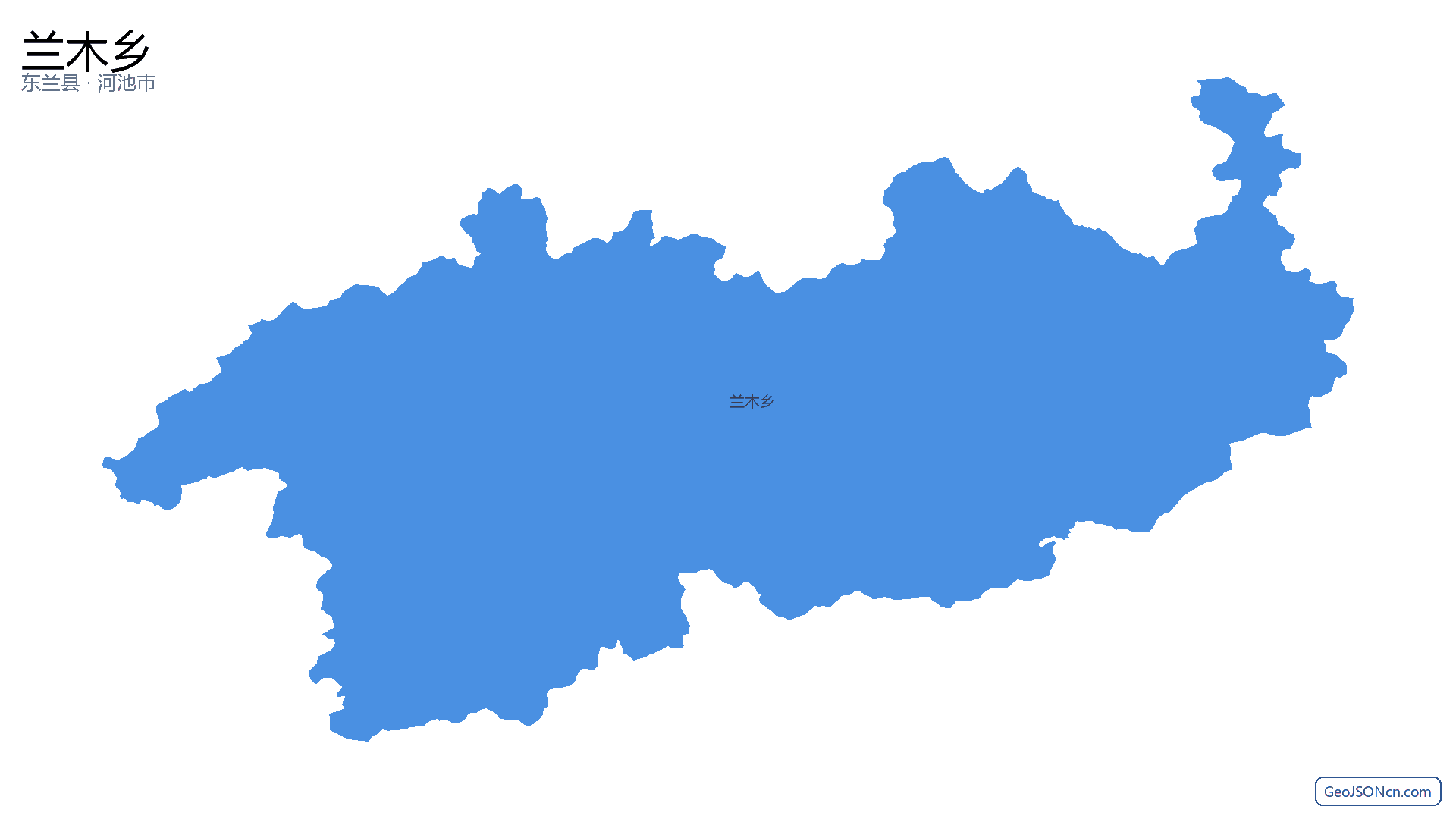 兰木乡行政区划边界地图（东兰县·河池市）,提供GeoJSON、SHP矢量边界数据下载及高清地图大图(PNG/JPG) - GeoJSONcn.com