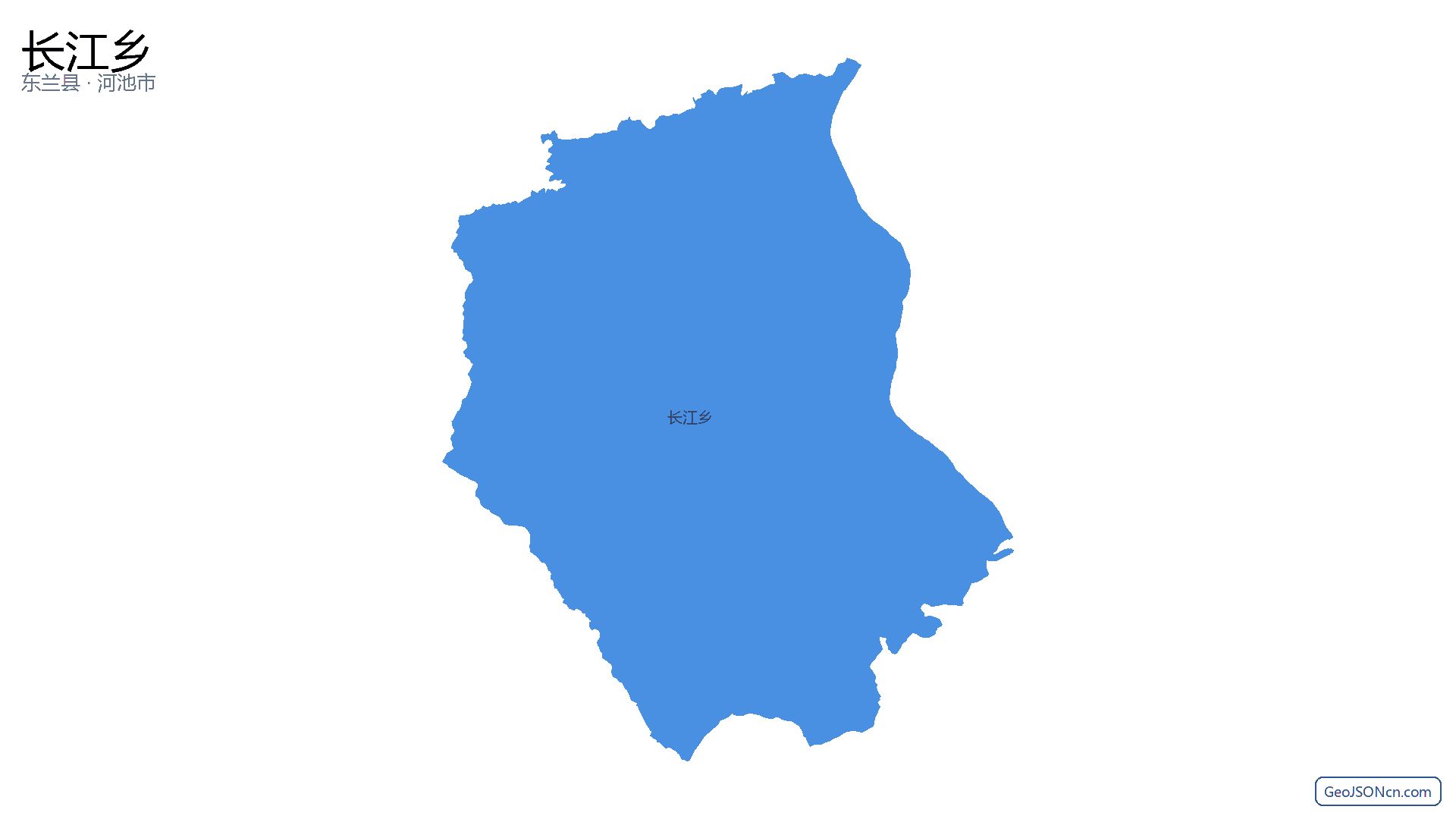 长江乡行政区划边界地图（东兰县·河池市）,提供GeoJSON、SHP矢量边界数据下载及高清地图大图(PNG/JPG) - GeoJSONcn.com