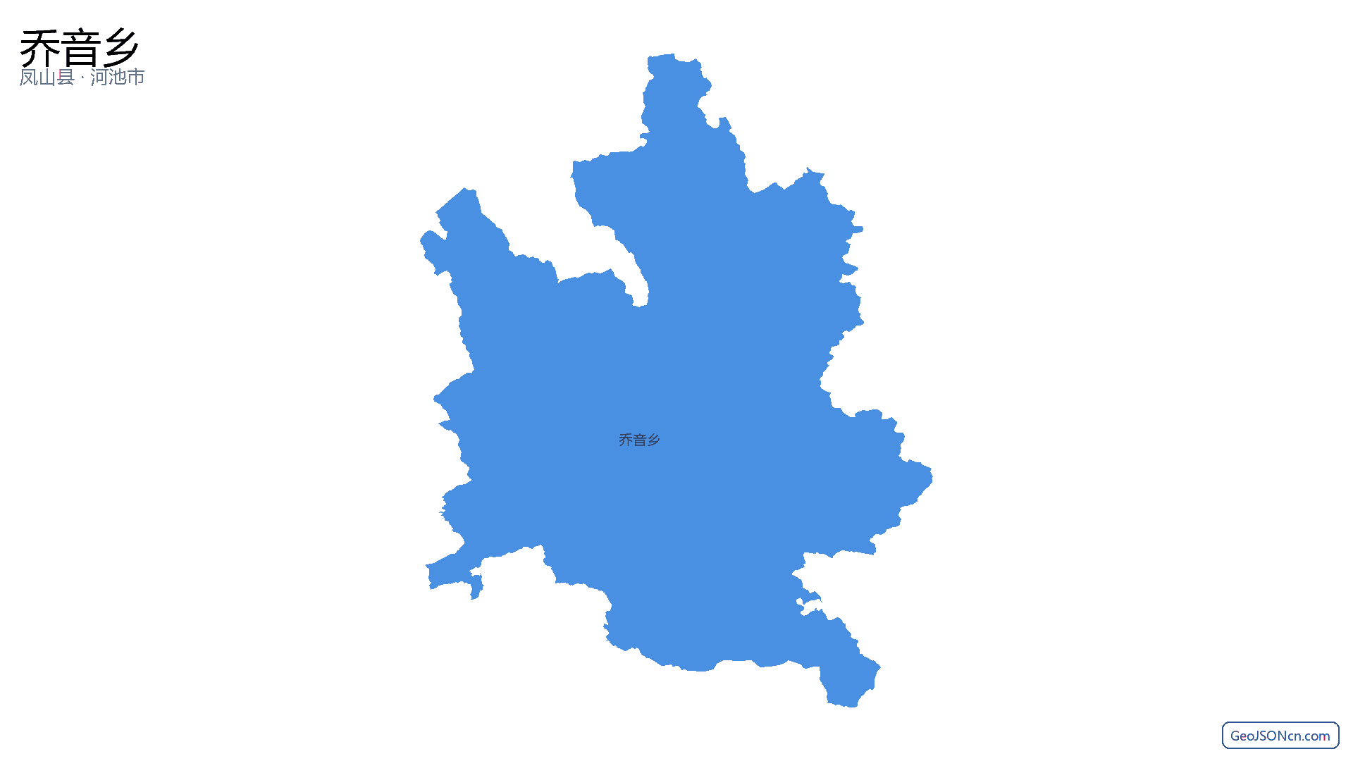 乔音乡行政区划边界地图(凤山县·河池市),提供GeoJSON、SHP矢量边界数据下载及高清地图大图(PNG/JPG) - GeoJSONcn.com