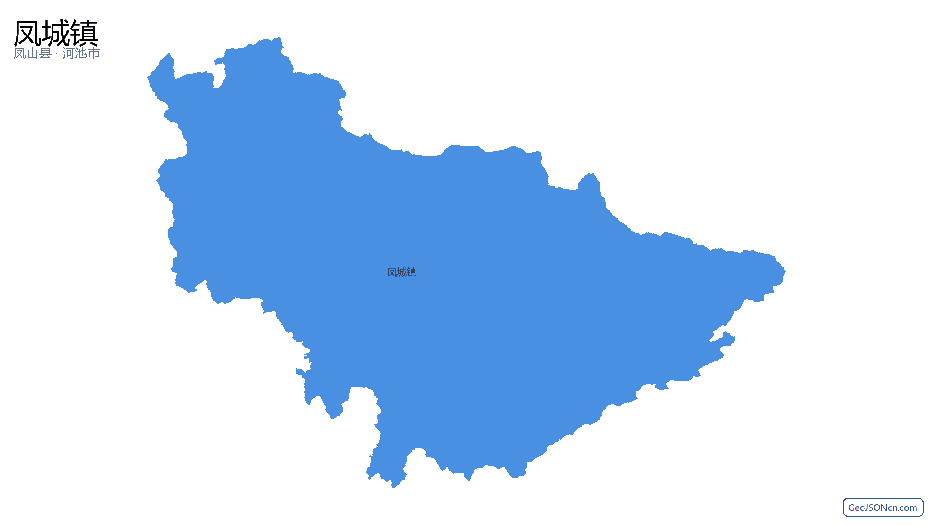 凤城镇行政区划边界地图(凤山县·河池市),提供GeoJSON、SHP矢量边界数据下载及高清地图大图(PNG/JPG) - GeoJSONcn.com