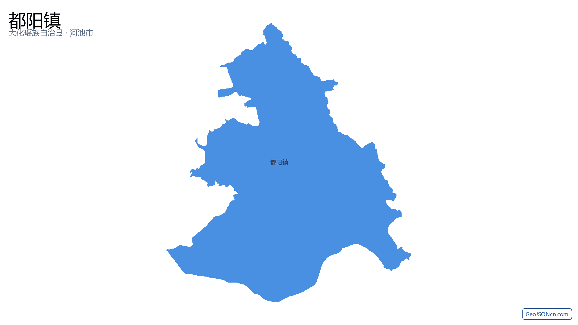 都阳镇行政区划边界地图（大化瑶族自治县·河池市）,提供GeoJSON、SHP矢量边界数据下载及高清地图大图(PNG/JPG) - GeoJSONcn.com