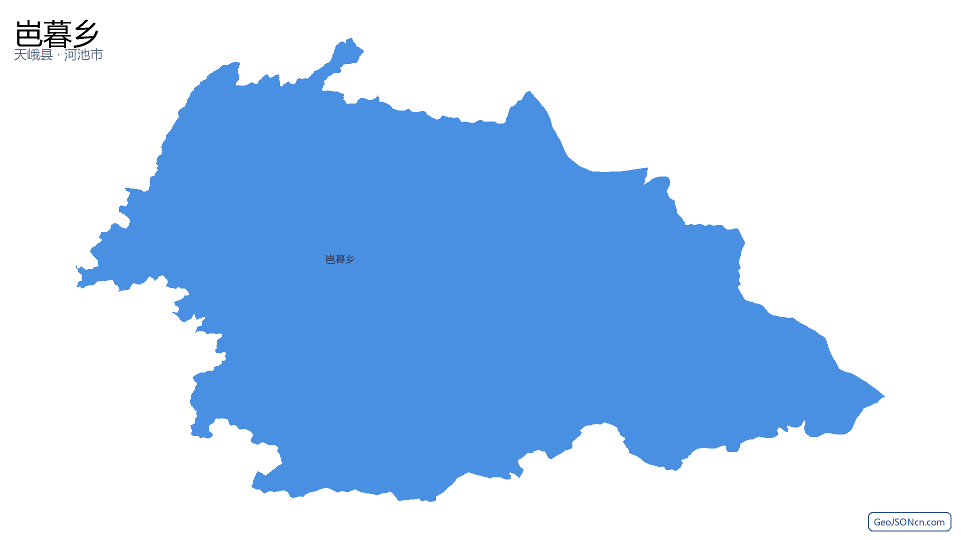 岜暮乡行政区划边界地图（天峨县·河池市）,提供GeoJSON、SHP矢量边界数据下载及高清地图大图(PNG/JPG) - GeoJSONcn.com