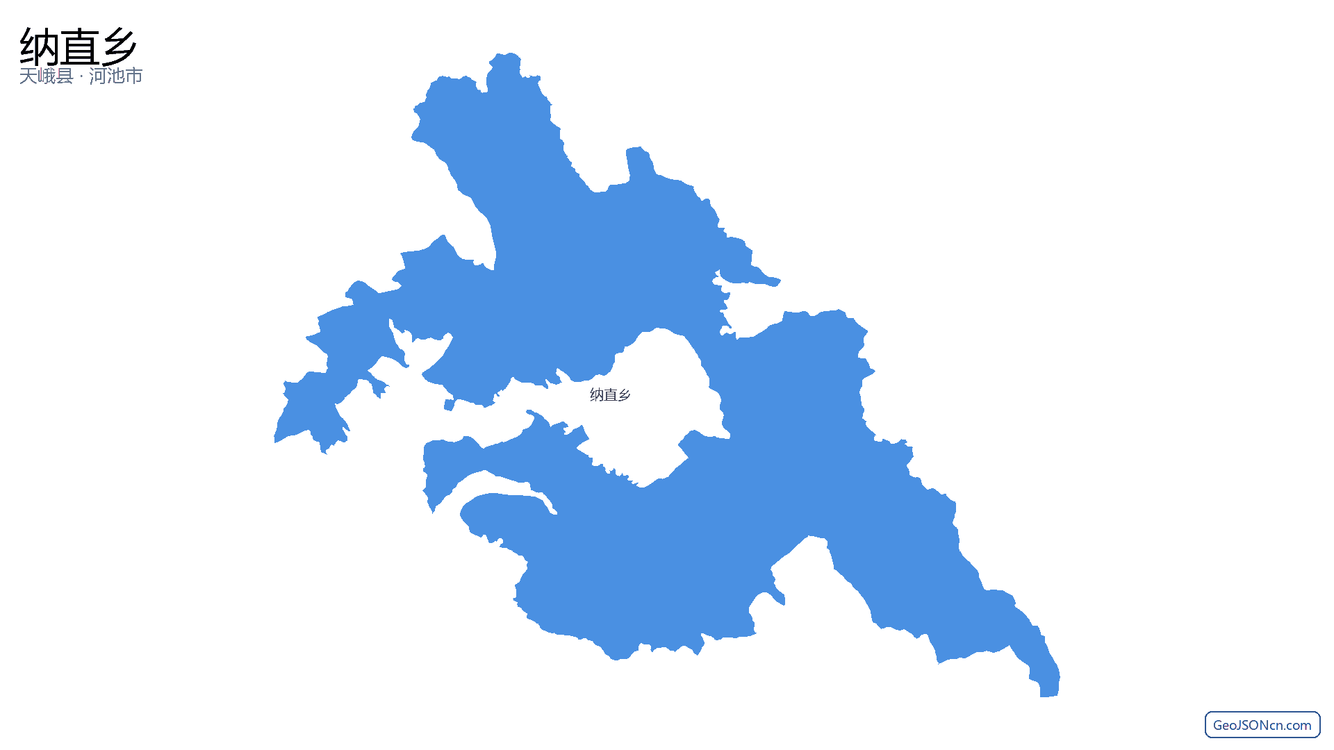 纳直乡行政区划边界地图（天峨县·河池市）,提供GeoJSON、SHP矢量边界数据下载及高清地图大图(PNG/JPG) - GeoJSONcn.com