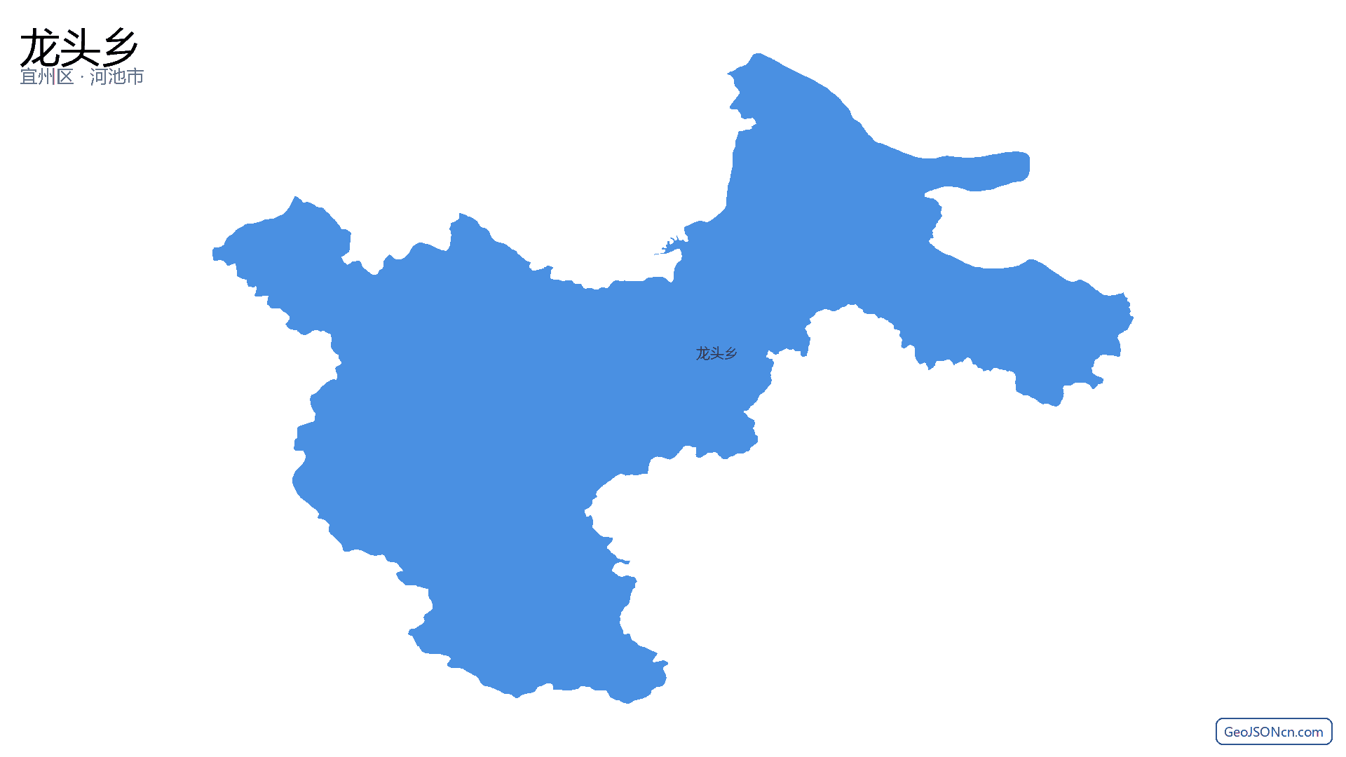 龙头乡行政区划边界地图(宜州区·河池市),提供GeoJSON、SHP矢量边界数据下载及高清地图大图(PNG/JPG) - GeoJSONcn.com