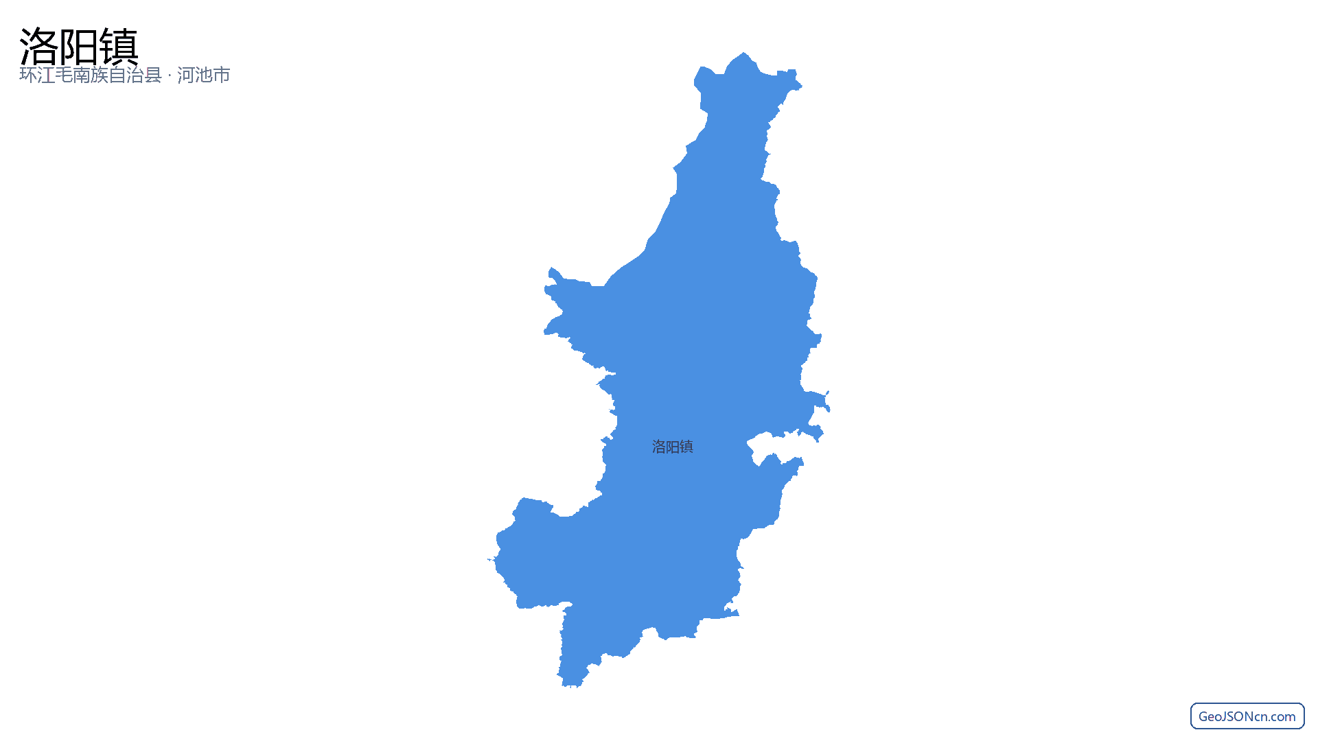 洛阳镇行政区划边界地图（环江毛南族自治县·河池市）,提供GeoJSON、SHP矢量边界数据下载及高清地图大图(PNG/JPG) - GeoJSONcn.com