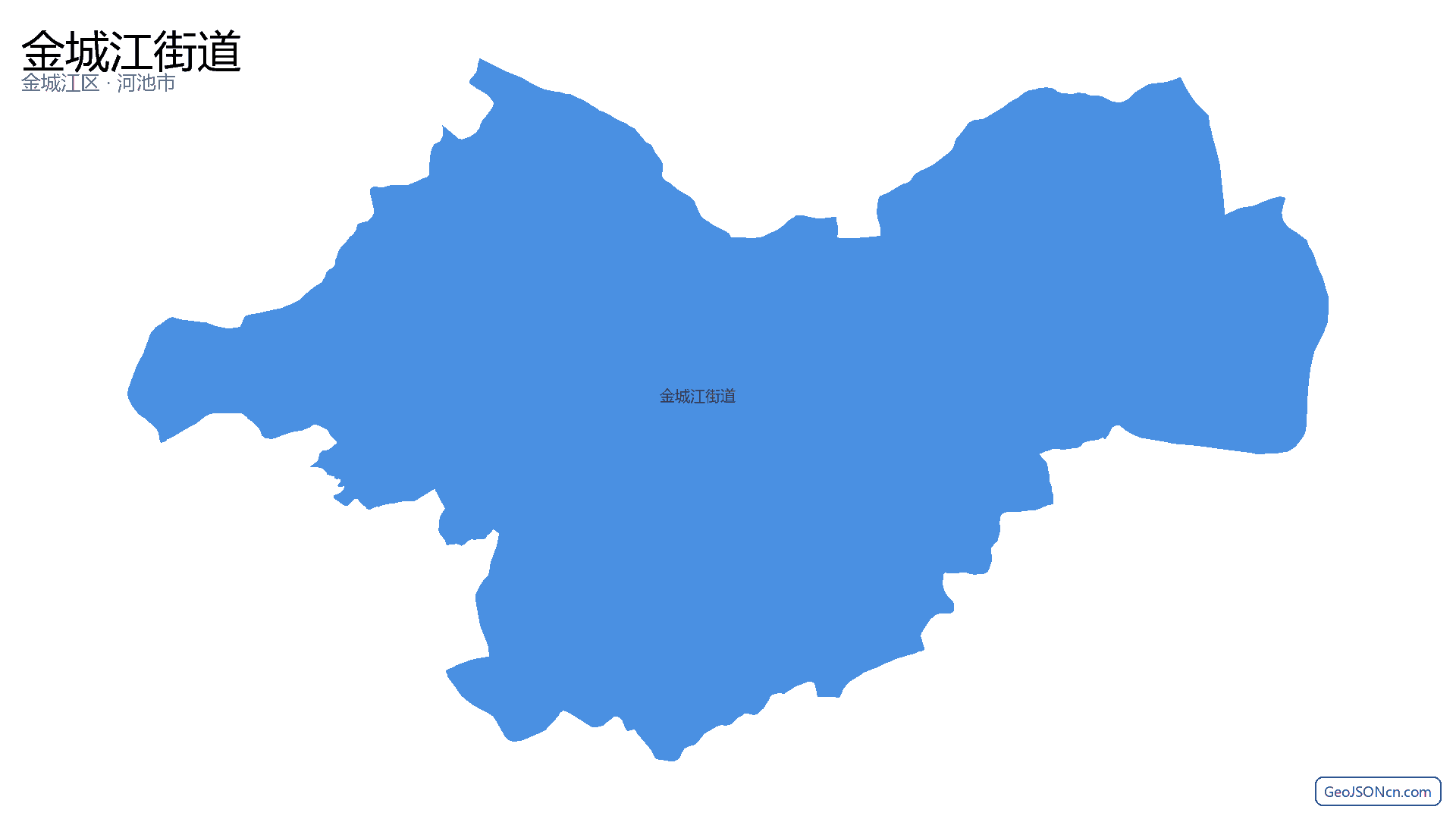 金城江街道行政区划边界地图(金城江区·河池市),提供GeoJSON、SHP矢量边界数据下载及高清地图大图(PNG/JPG) - GeoJSONcn.com