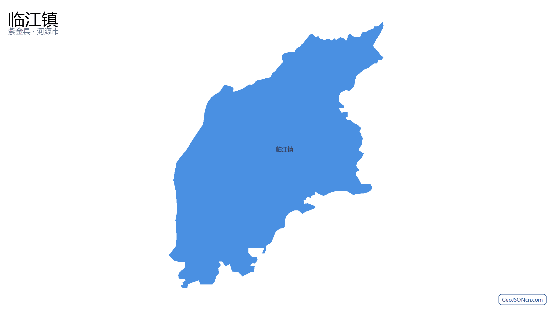 临江镇行政区划边界地图(紫金县·河源市),提供GeoJSON、SHP矢量边界数据下载及高清地图大图(PNG/JPG) - GeoJSONcn.com