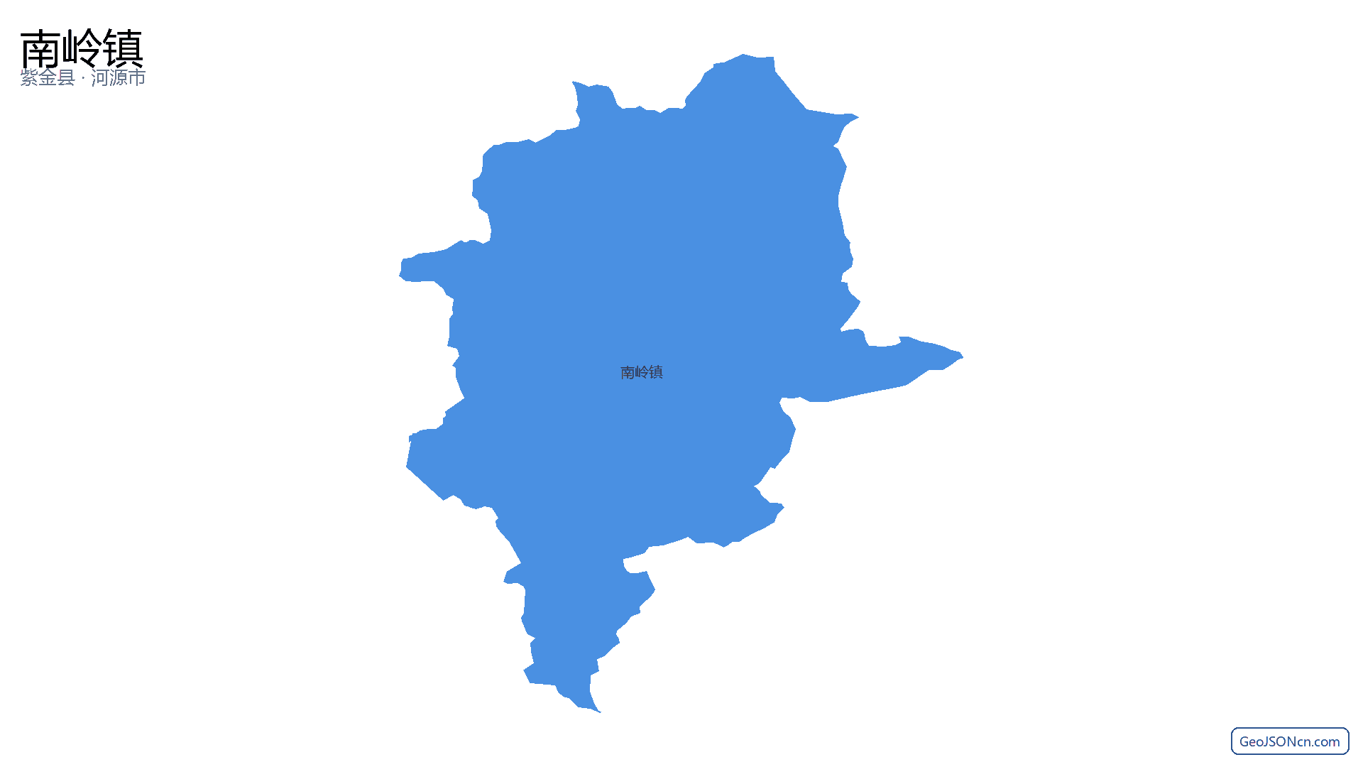 南岭镇行政区划边界地图（紫金县·河源市）,提供GeoJSON、SHP矢量边界数据下载及高清地图大图(PNG/JPG) - GeoJSONcn.com