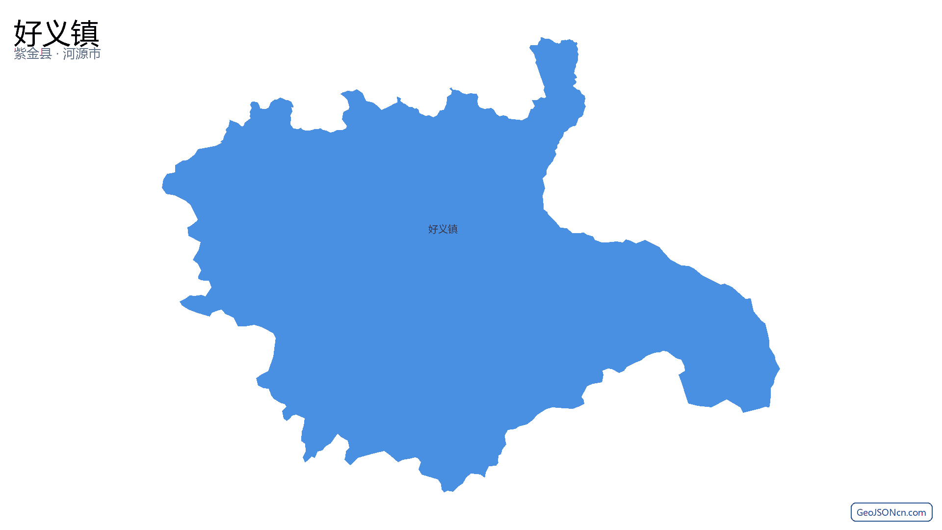 好义镇行政区划边界地图（紫金县·河源市）,提供GeoJSON、SHP矢量边界数据下载及高清地图大图(PNG/JPG) - GeoJSONcn.com