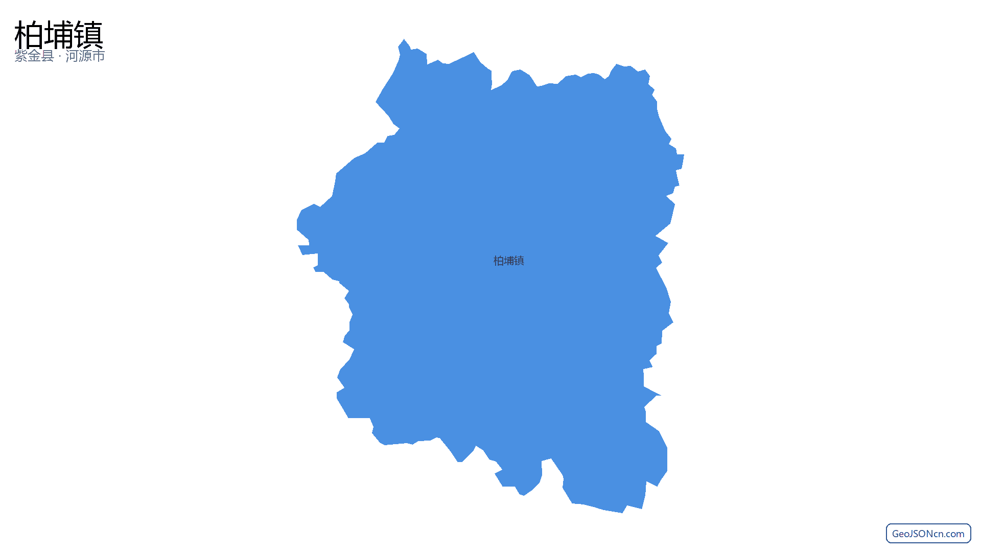 柏埔镇行政区划边界地图(紫金县·河源市),提供GeoJSON、SHP矢量边界数据下载及高清地图大图(PNG/JPG) - GeoJSONcn.com