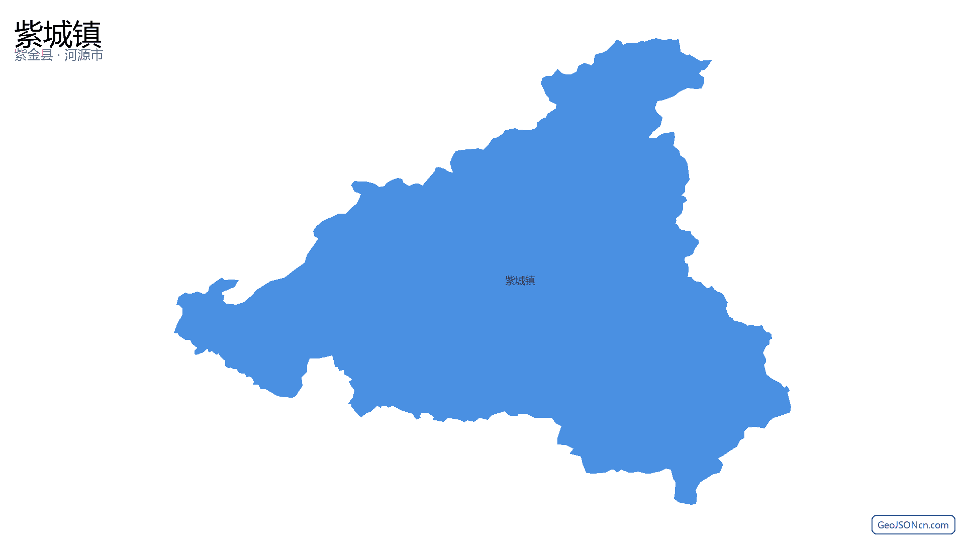 紫城镇行政区划边界地图（紫金县·河源市）,提供GeoJSON、SHP矢量边界数据下载及高清地图大图(PNG/JPG) - GeoJSONcn.com