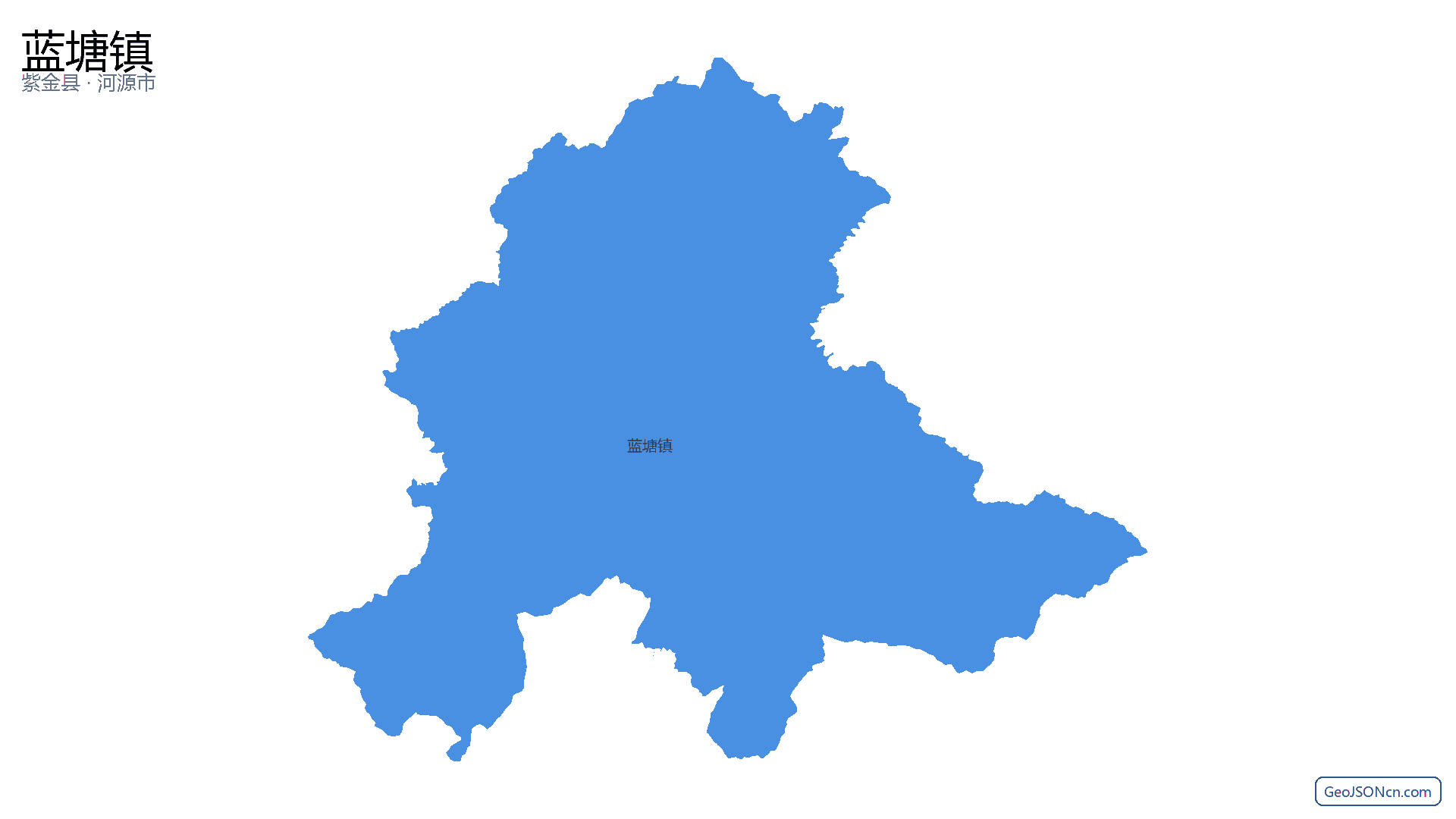 蓝塘镇行政区划边界地图（紫金县·河源市）,提供GeoJSON、SHP矢量边界数据下载及高清地图大图(PNG/JPG) - GeoJSONcn.com