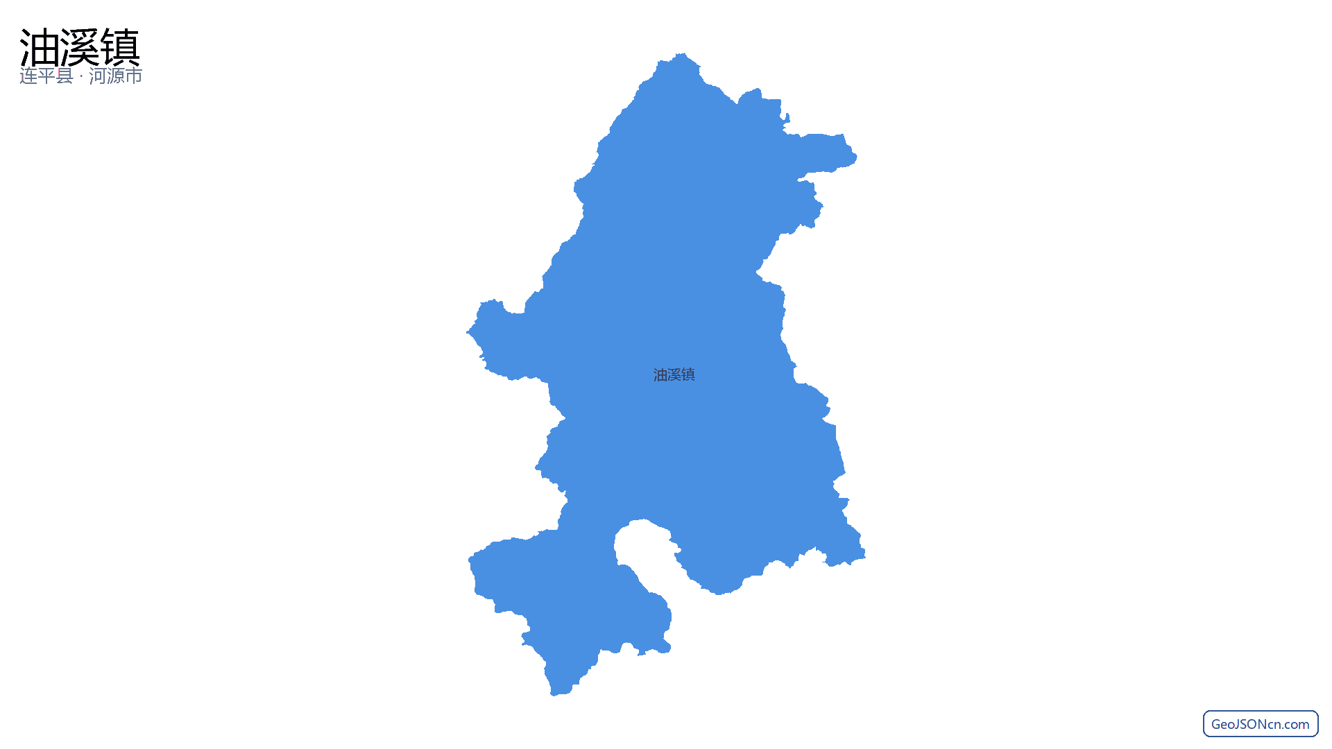 油溪镇行政区划边界地图(连平县·河源市),提供GeoJSON、SHP矢量边界数据下载及高清地图大图(PNG/JPG) - GeoJSONcn.com