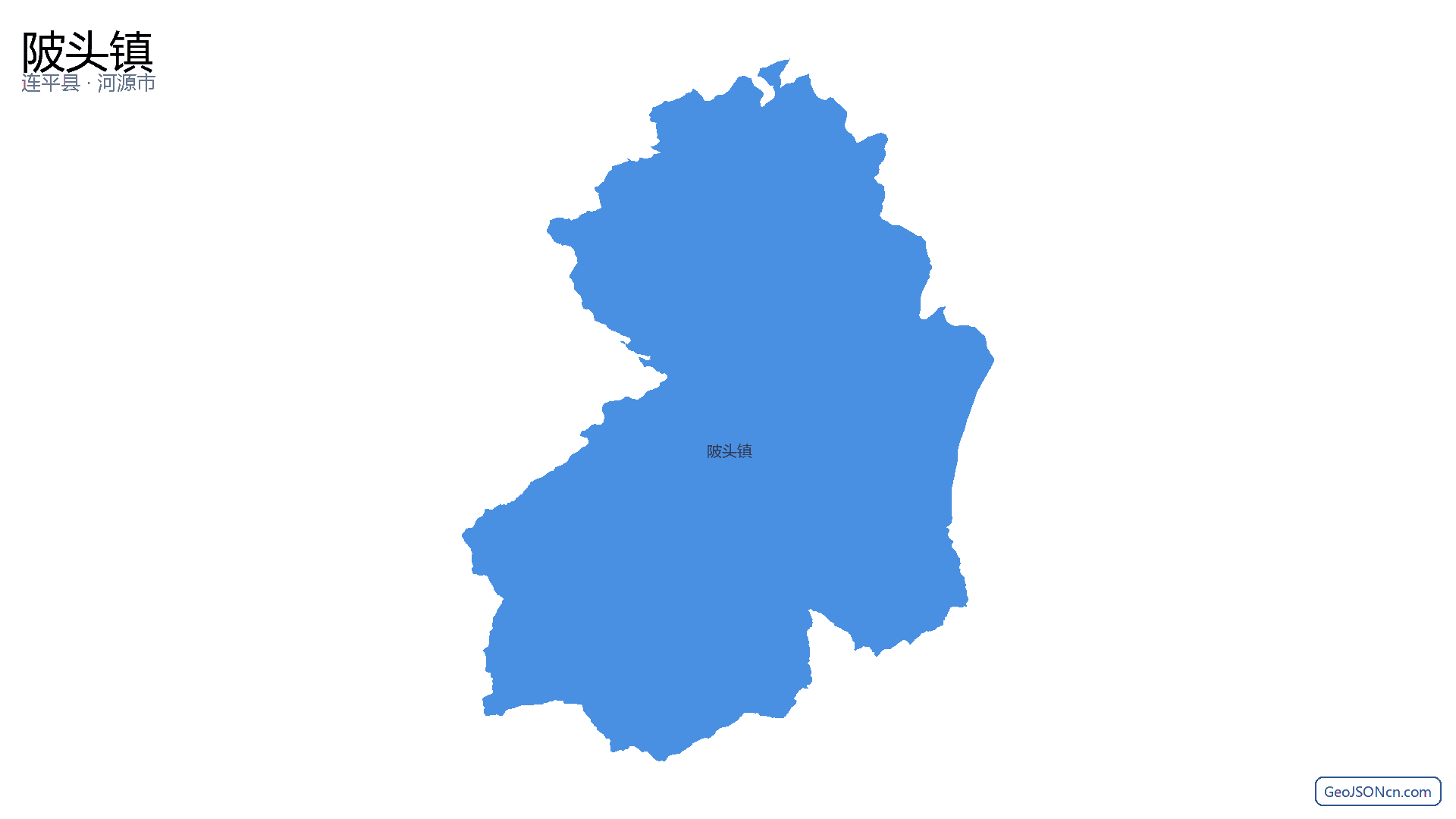 陂头镇行政区划边界地图（连平县·河源市）,提供GeoJSON、SHP矢量边界数据下载及高清地图大图(PNG/JPG) - GeoJSONcn.com