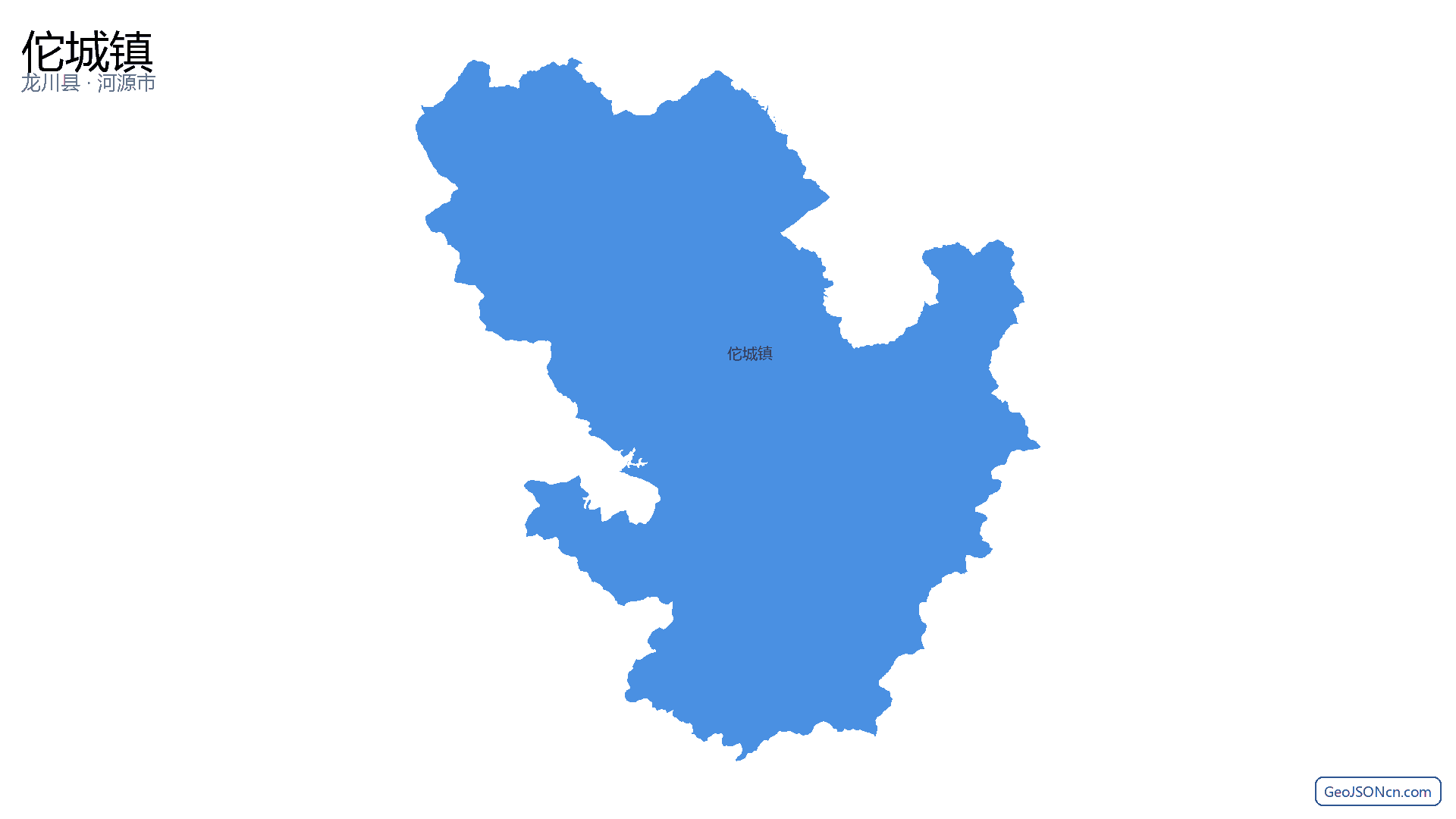 佗城镇行政区划边界地图（龙川县·河源市）,提供GeoJSON、SHP矢量边界数据下载及高清地图大图(PNG/JPG) - GeoJSONcn.com