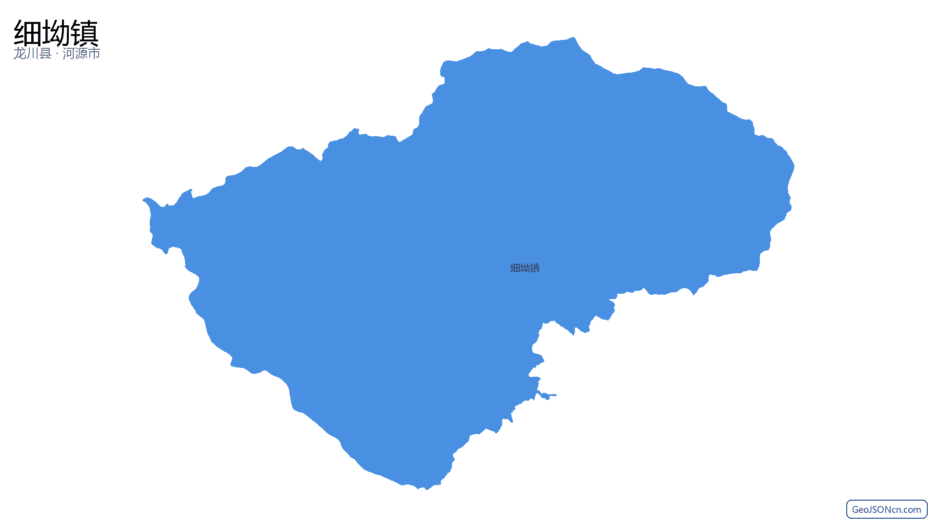 细坳镇行政区划边界地图（龙川县·河源市）,提供GeoJSON、SHP矢量边界数据下载及高清地图大图(PNG/JPG) - GeoJSONcn.com
