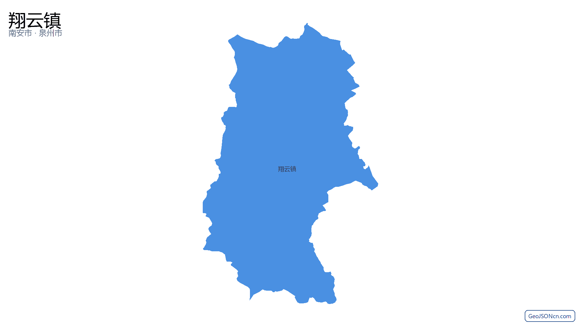 翔云镇行政区划边界地图(南安市·泉州市),提供GeoJSON、SHP矢量边界数据下载及高清地图大图(PNG/JPG) - GeoJSONcn.com