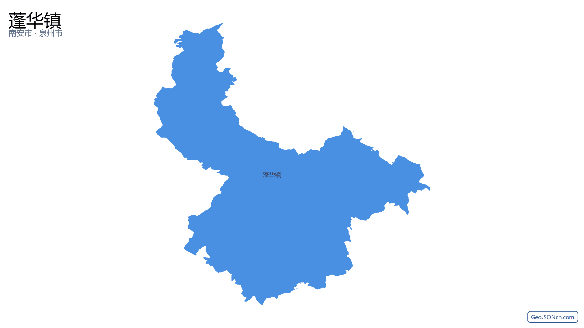 蓬华镇行政区划边界地图(南安市·泉州市),提供GeoJSON、SHP矢量边界数据下载及高清地图大图(PNG/JPG) - GeoJSONcn.com