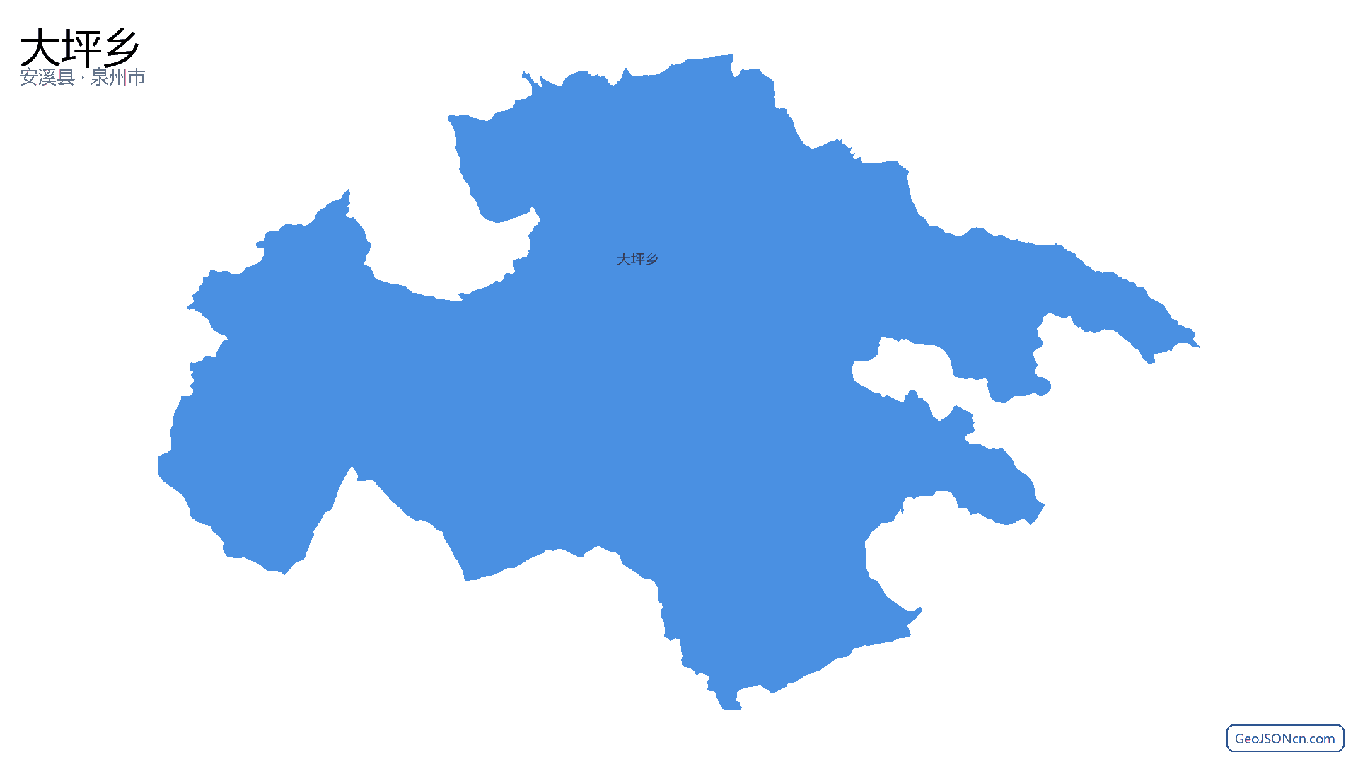 大坪乡行政区划边界地图(安溪县·泉州市),提供GeoJSON、SHP矢量边界数据下载及高清地图大图(PNG/JPG) - GeoJSONcn.com