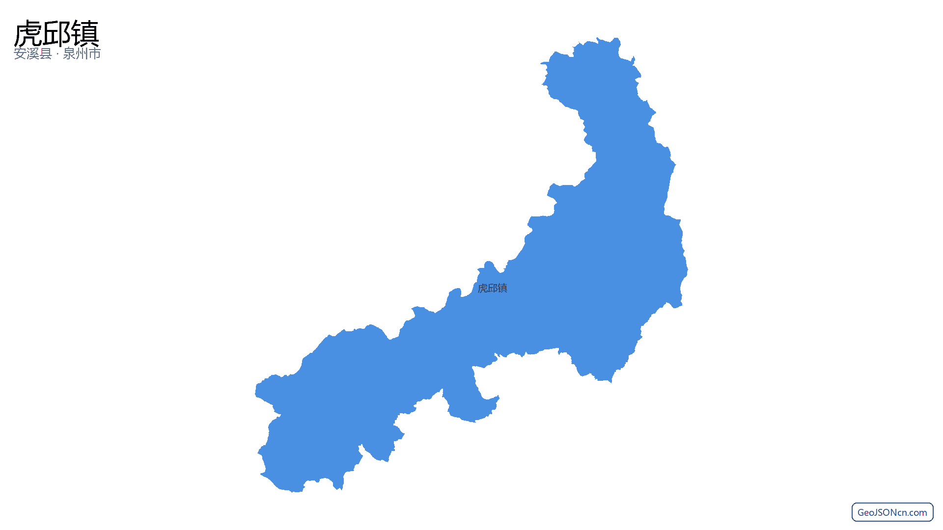 虎邱镇行政区划边界地图(安溪县·泉州市),提供GeoJSON、SHP矢量边界数据下载及高清地图大图(PNG/JPG) - GeoJSONcn.com
