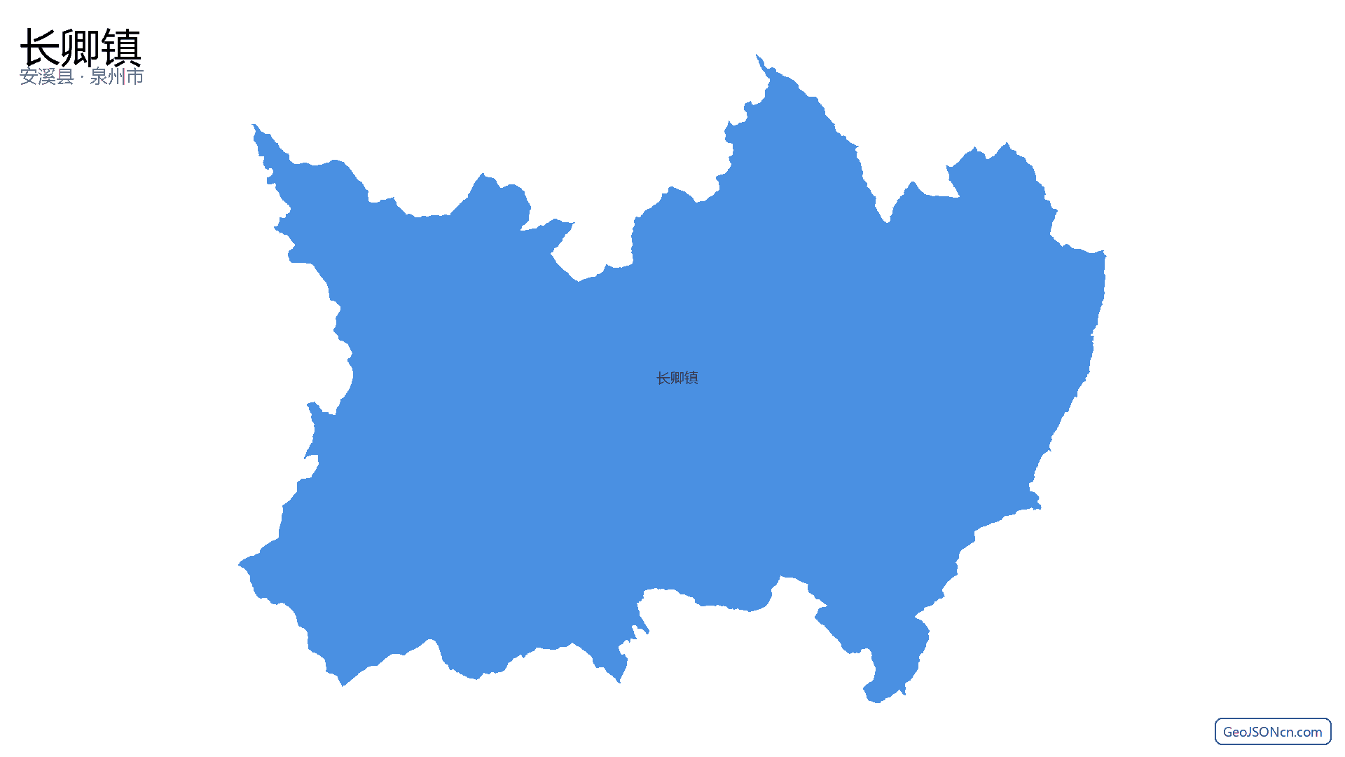 长卿镇行政区划边界地图(安溪县·泉州市),提供GeoJSON、SHP矢量边界数据下载及高清地图大图(PNG/JPG) - GeoJSONcn.com