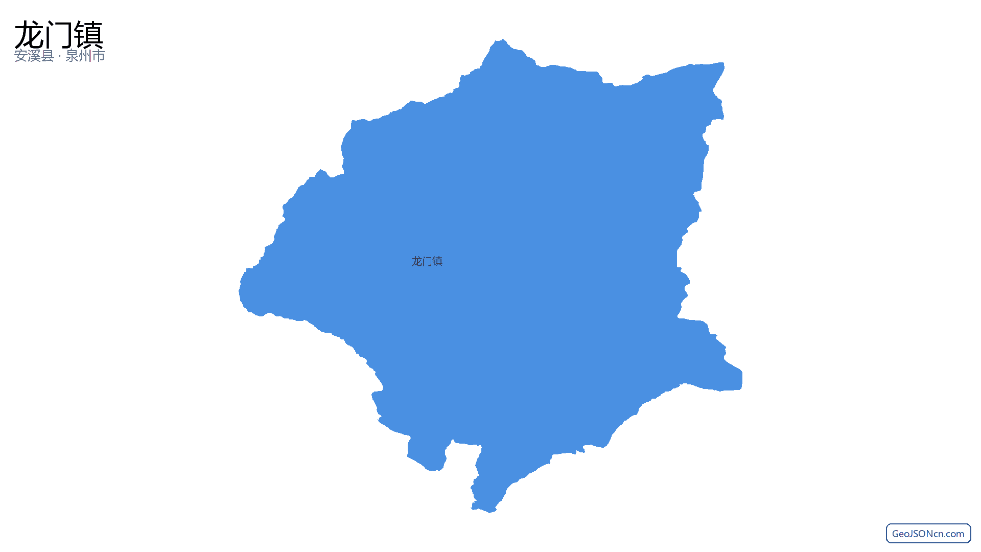 龙门镇行政区划边界地图（安溪县·泉州市）,提供GeoJSON、SHP矢量边界数据下载及高清地图大图(PNG/JPG) - GeoJSONcn.com