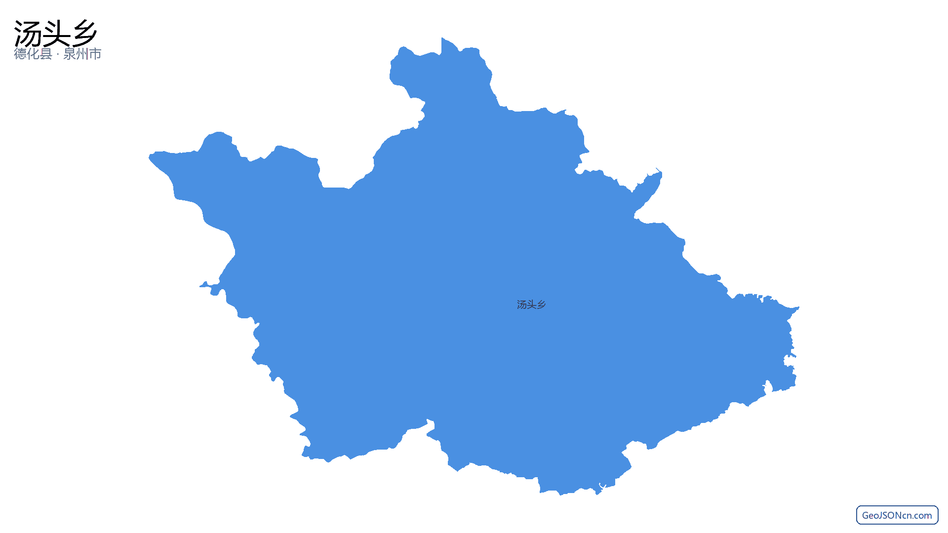 汤头乡行政区划边界地图（德化县·泉州市）,提供GeoJSON、SHP矢量边界数据下载及高清地图大图(PNG/JPG) - GeoJSONcn.com