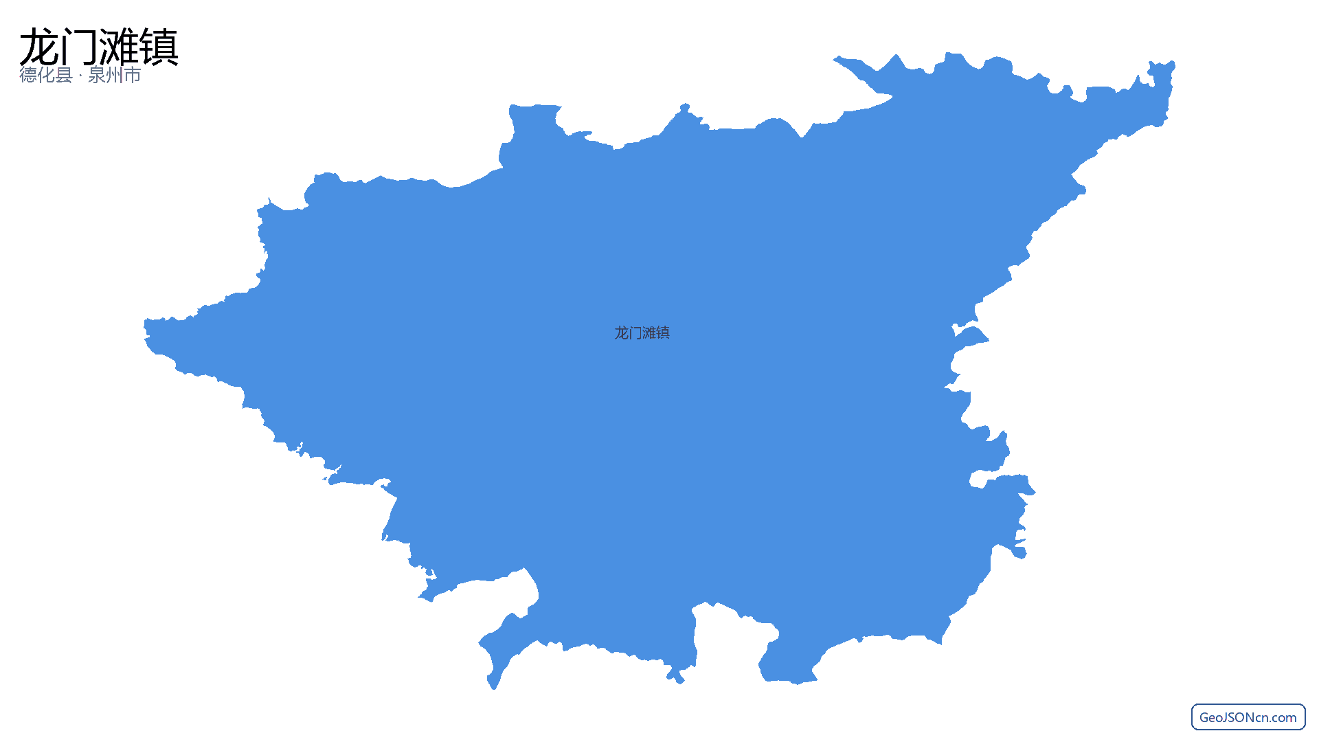 龙门滩镇行政区划边界地图（德化县·泉州市）,提供GeoJSON、SHP矢量边界数据下载及高清地图大图(PNG/JPG) - GeoJSONcn.com