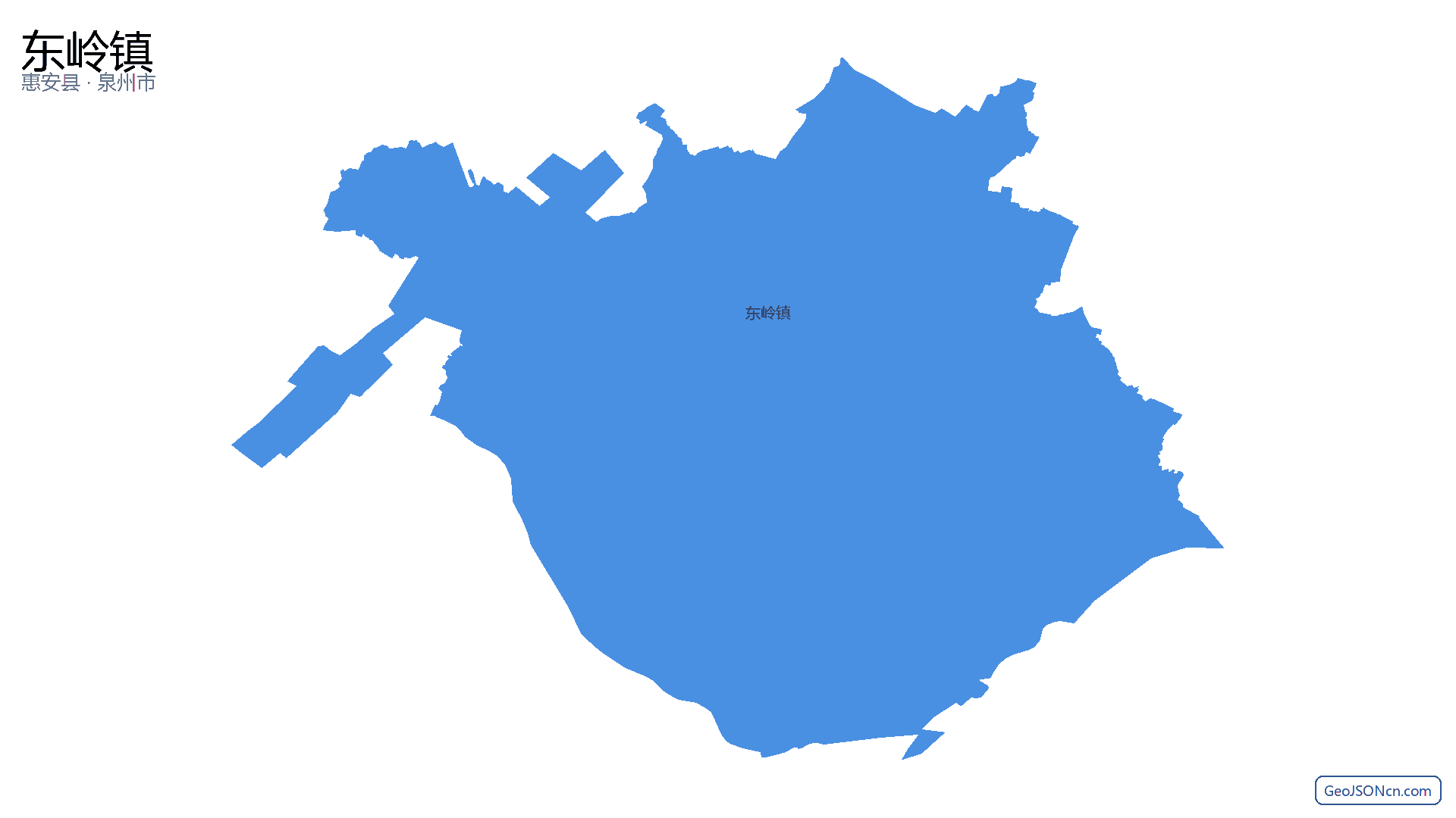 东岭镇行政区划边界地图（惠安县·泉州市）,提供GeoJSON、SHP矢量边界数据下载及高清地图大图(PNG/JPG) - GeoJSONcn.com