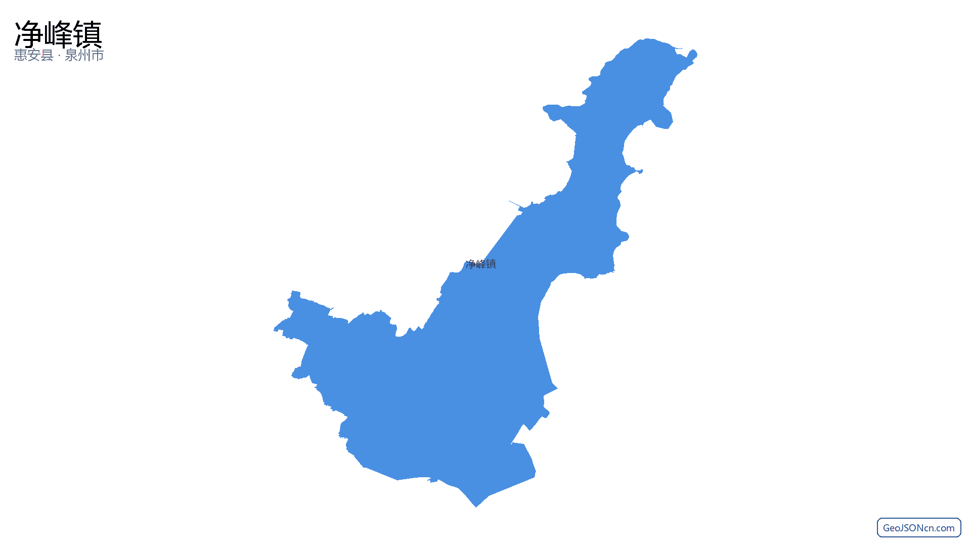 净峰镇行政区划边界地图（惠安县·泉州市）,提供GeoJSON、SHP矢量边界数据下载及高清地图大图(PNG/JPG) - GeoJSONcn.com