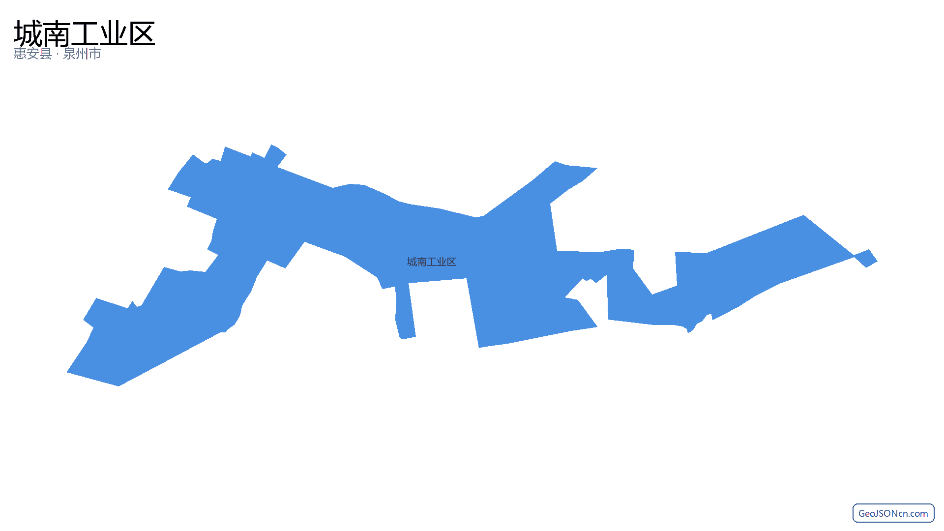 城南工业区行政区划边界地图（惠安县·泉州市）,提供GeoJSON、SHP矢量边界数据下载及高清地图大图(PNG/JPG) - GeoJSONcn.com