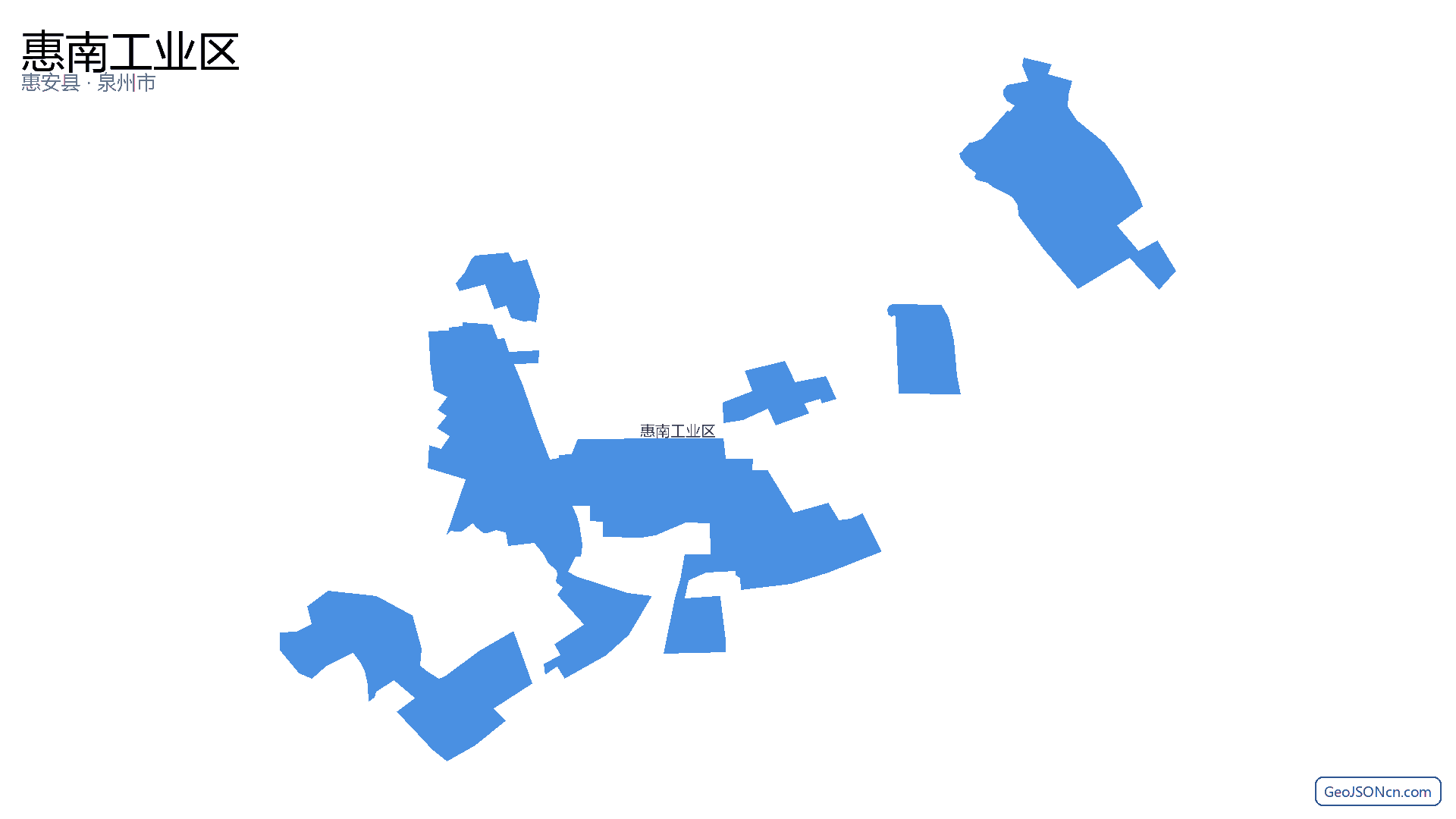 惠南工业区行政区划边界地图（惠安县·泉州市）,提供GeoJSON、SHP矢量边界数据下载及高清地图大图(PNG/JPG) - GeoJSONcn.com