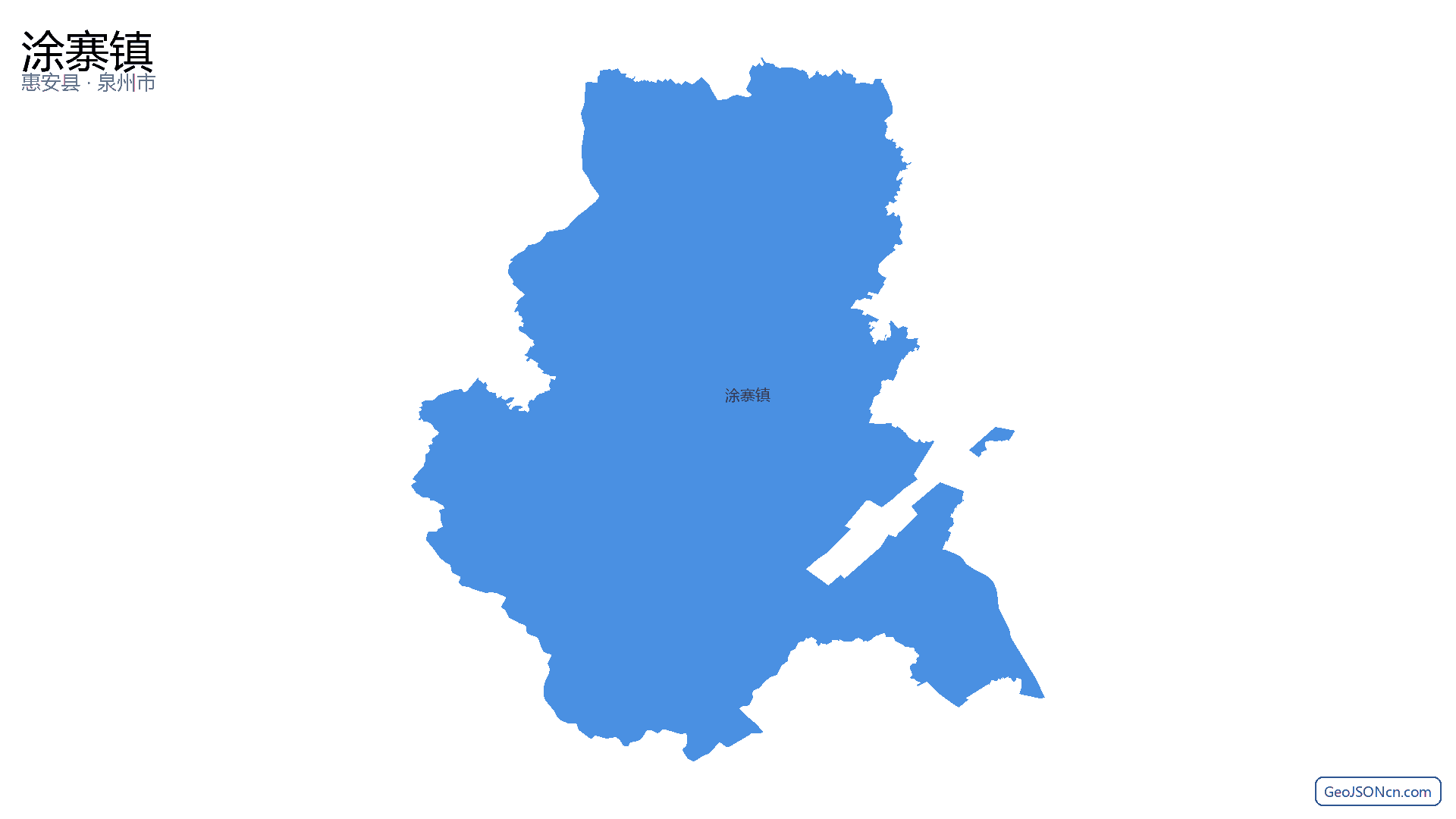 涂寨镇行政区划边界地图（惠安县·泉州市）,提供GeoJSON、SHP矢量边界数据下载及高清地图大图(PNG/JPG) - GeoJSONcn.com