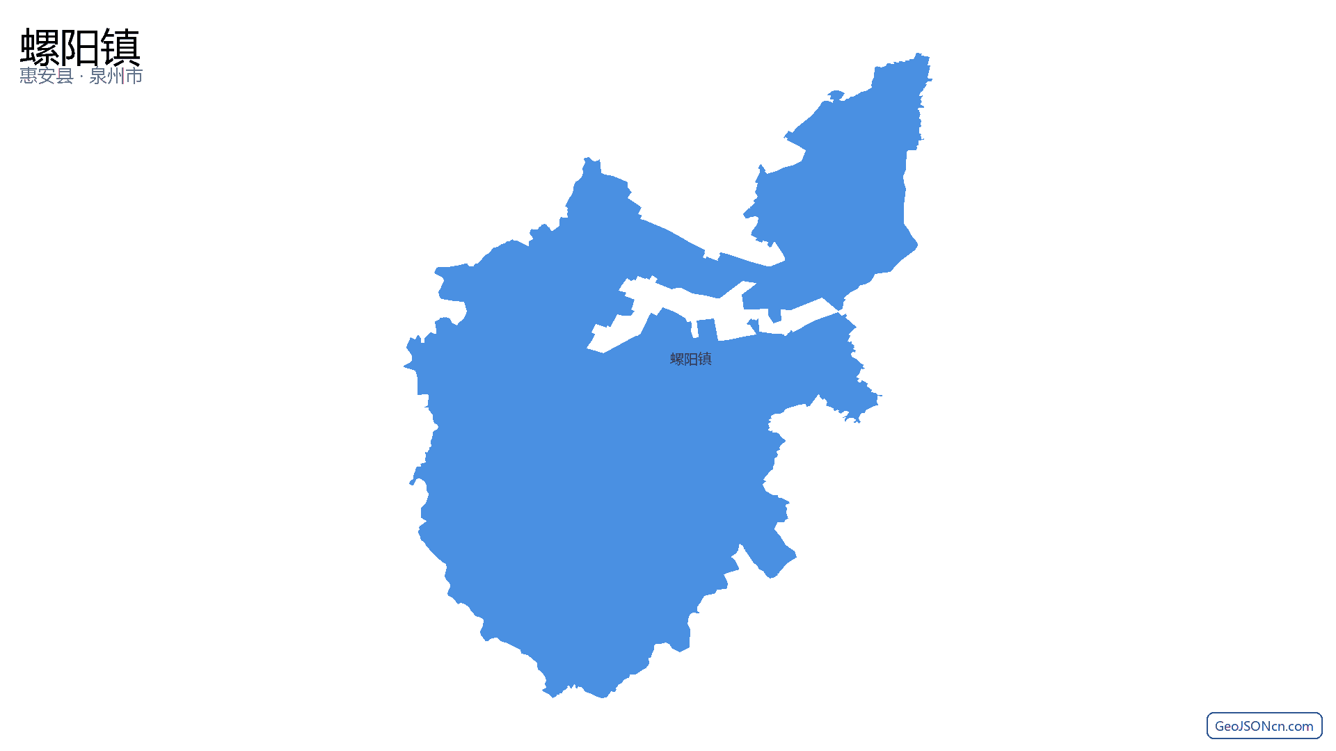 螺阳镇行政区划边界地图(惠安县·泉州市),提供GeoJSON、SHP矢量边界数据下载及高清地图大图(PNG/JPG) - GeoJSONcn.com