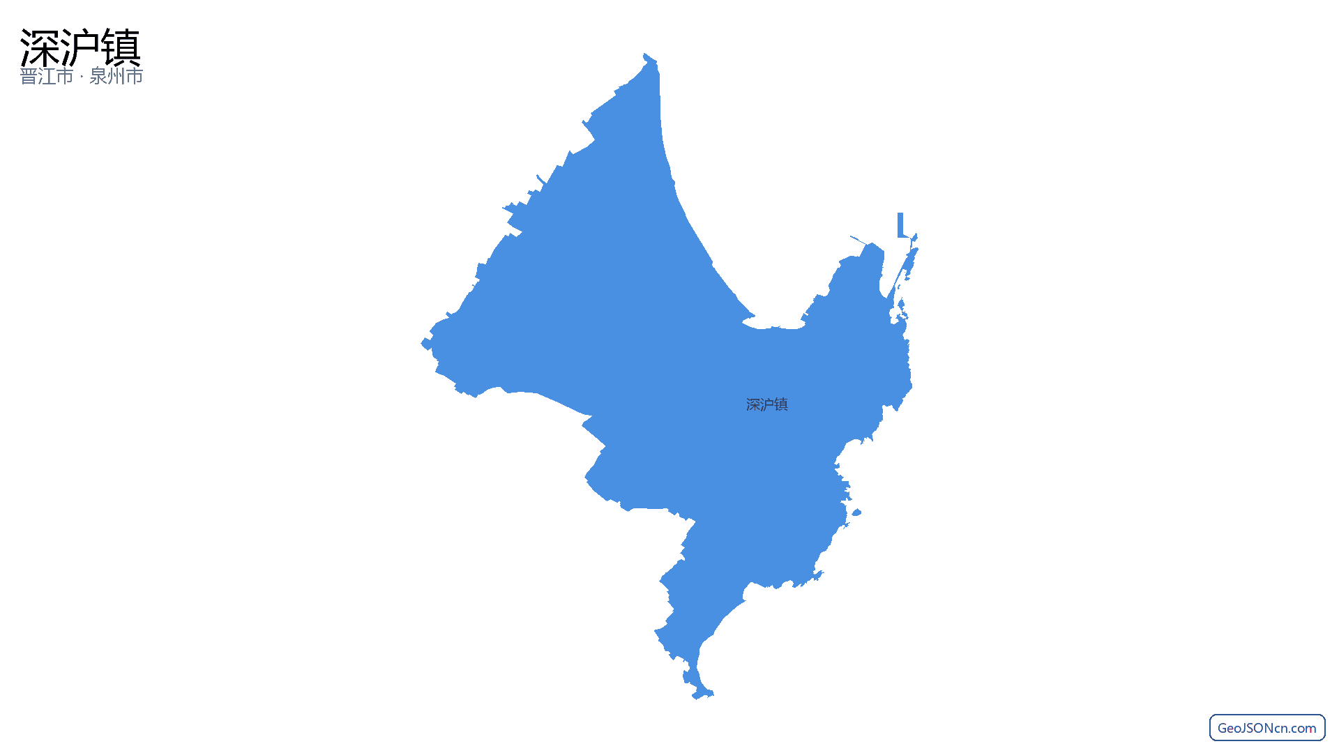 深沪镇行政区划边界地图（晋江市·泉州市）,提供GeoJSON、SHP矢量边界数据下载及高清地图大图(PNG/JPG) - GeoJSONcn.com
