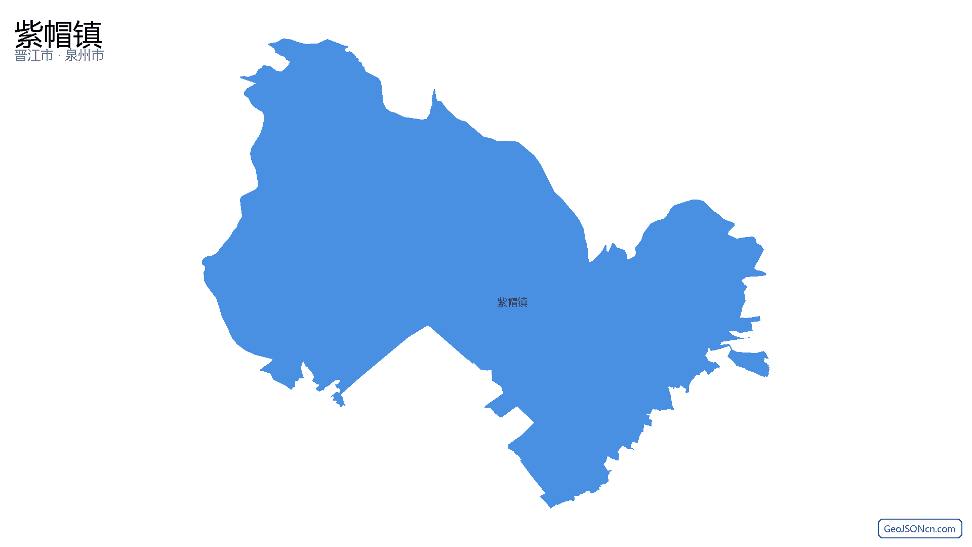 紫帽镇行政区划边界地图（晋江市·泉州市）,提供GeoJSON、SHP矢量边界数据下载及高清地图大图(PNG/JPG) - GeoJSONcn.com