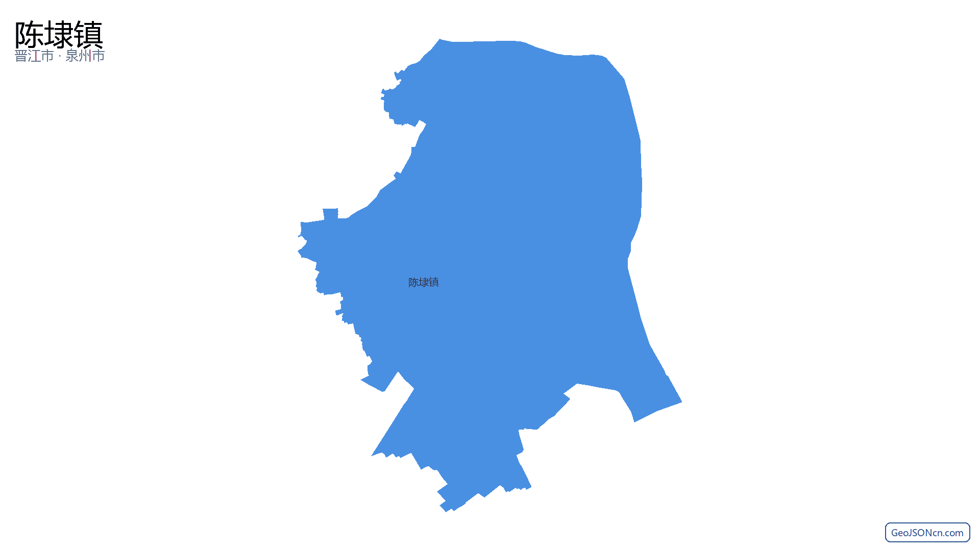 陈埭镇行政区划边界地图(晋江市·泉州市),提供GeoJSON、SHP矢量边界数据下载及高清地图大图(PNG/JPG) - GeoJSONcn.com