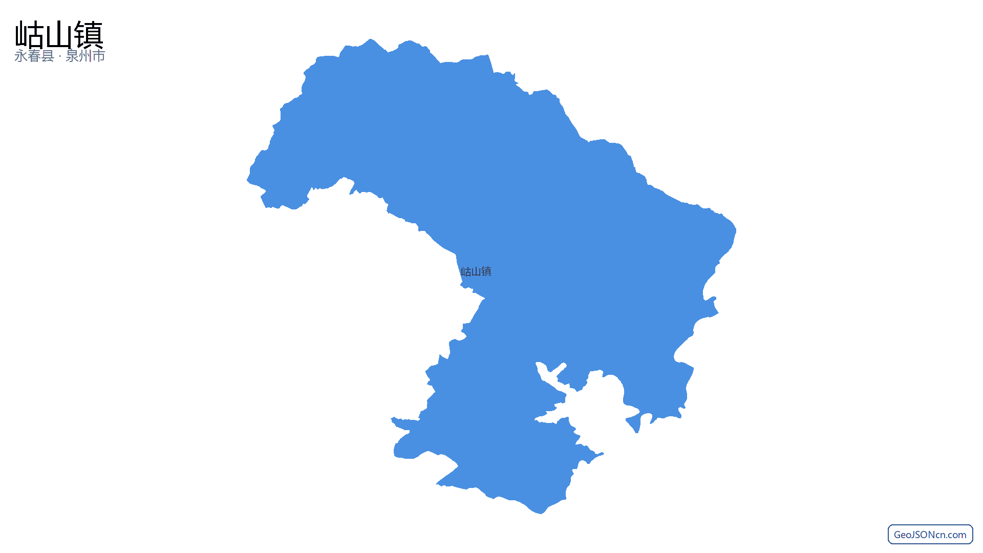 岵山镇行政区划边界地图（永春县·泉州市）,提供GeoJSON、SHP矢量边界数据下载及高清地图大图(PNG/JPG) - GeoJSONcn.com
