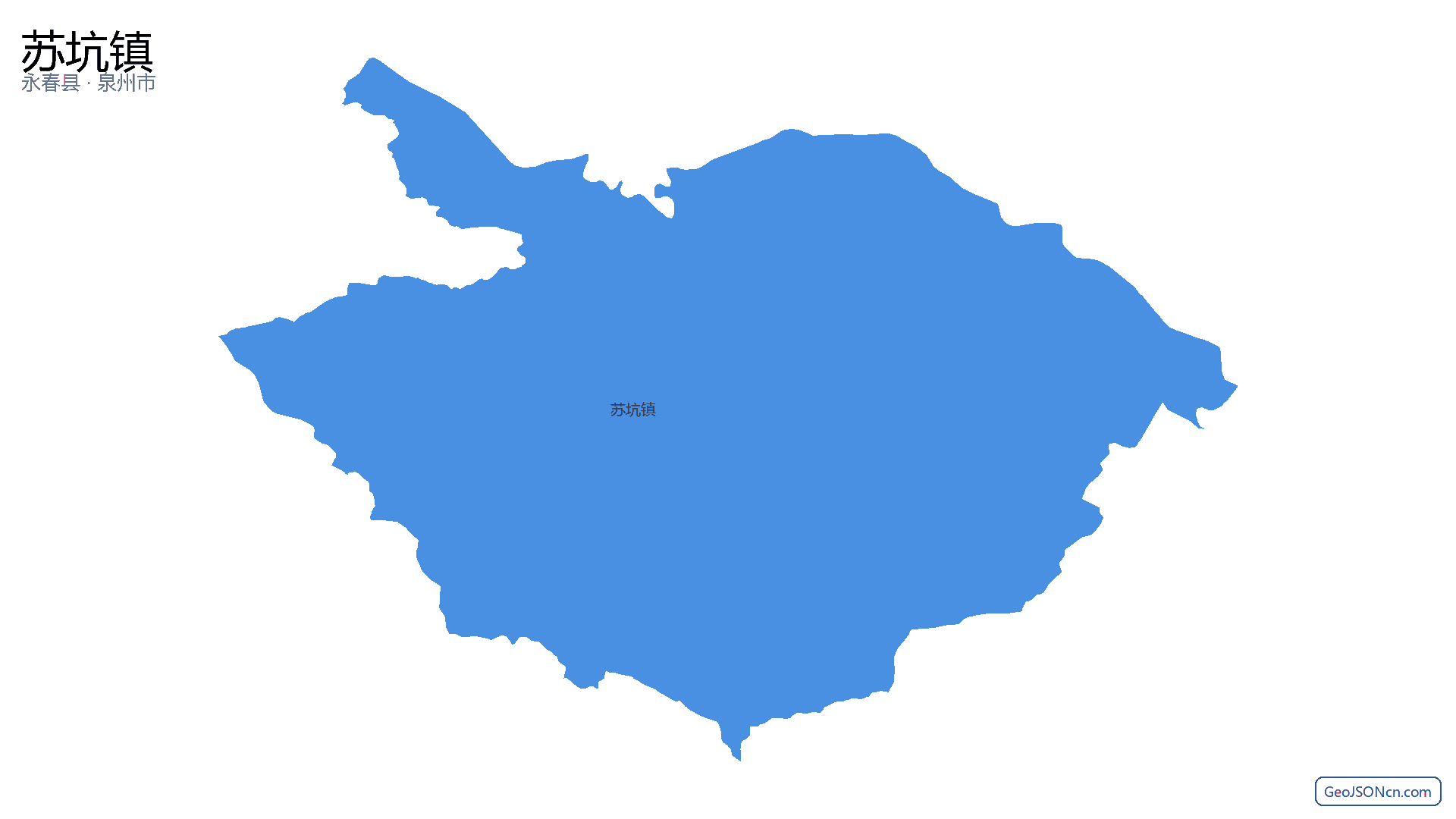 苏坑镇行政区划边界地图（永春县·泉州市）,提供GeoJSON、SHP矢量边界数据下载及高清地图大图(PNG/JPG) - GeoJSONcn.com
