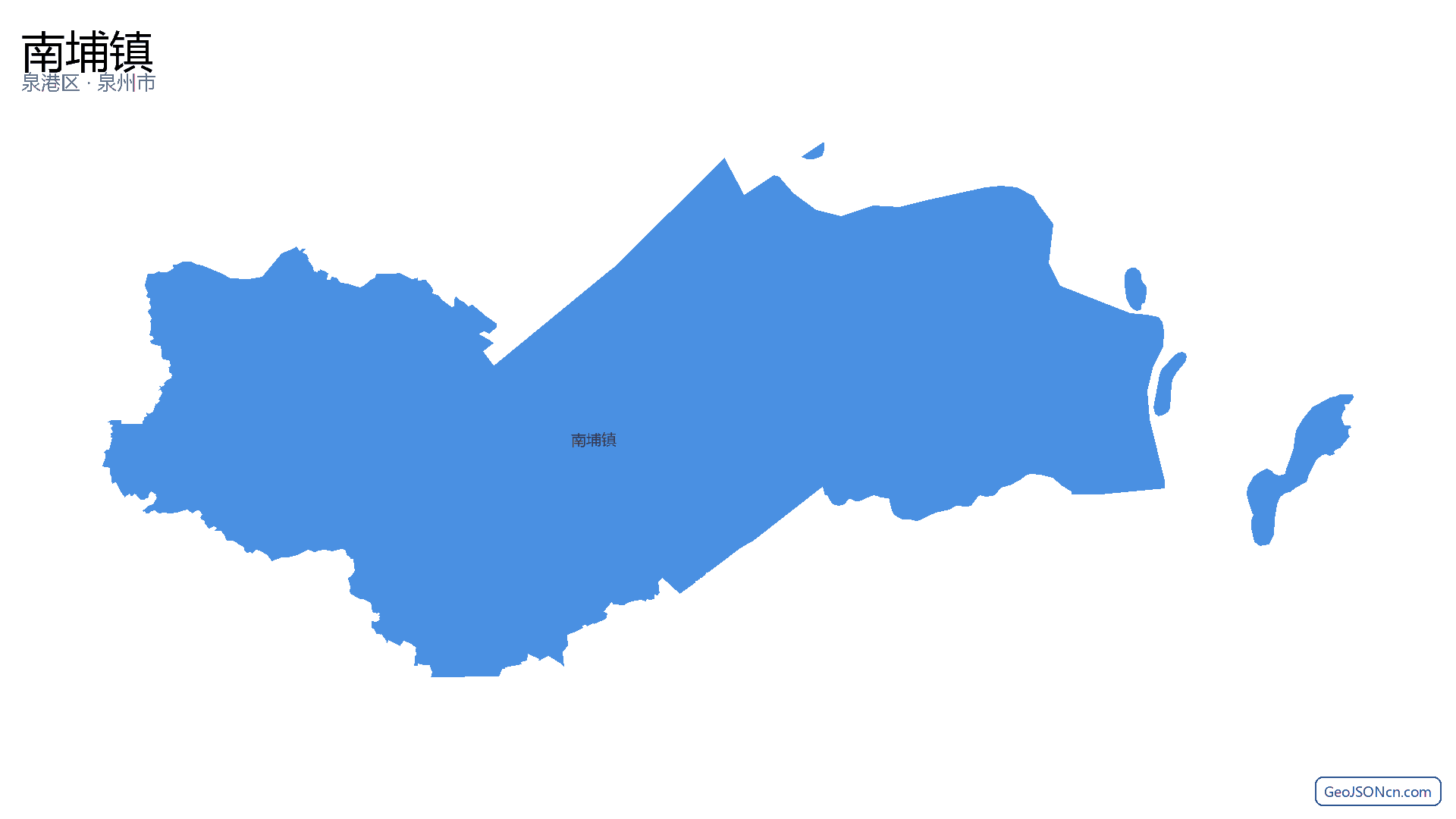 南埔镇行政区划边界地图（泉港区·泉州市）,提供GeoJSON、SHP矢量边界数据下载及高清地图大图(PNG/JPG) - GeoJSONcn.com